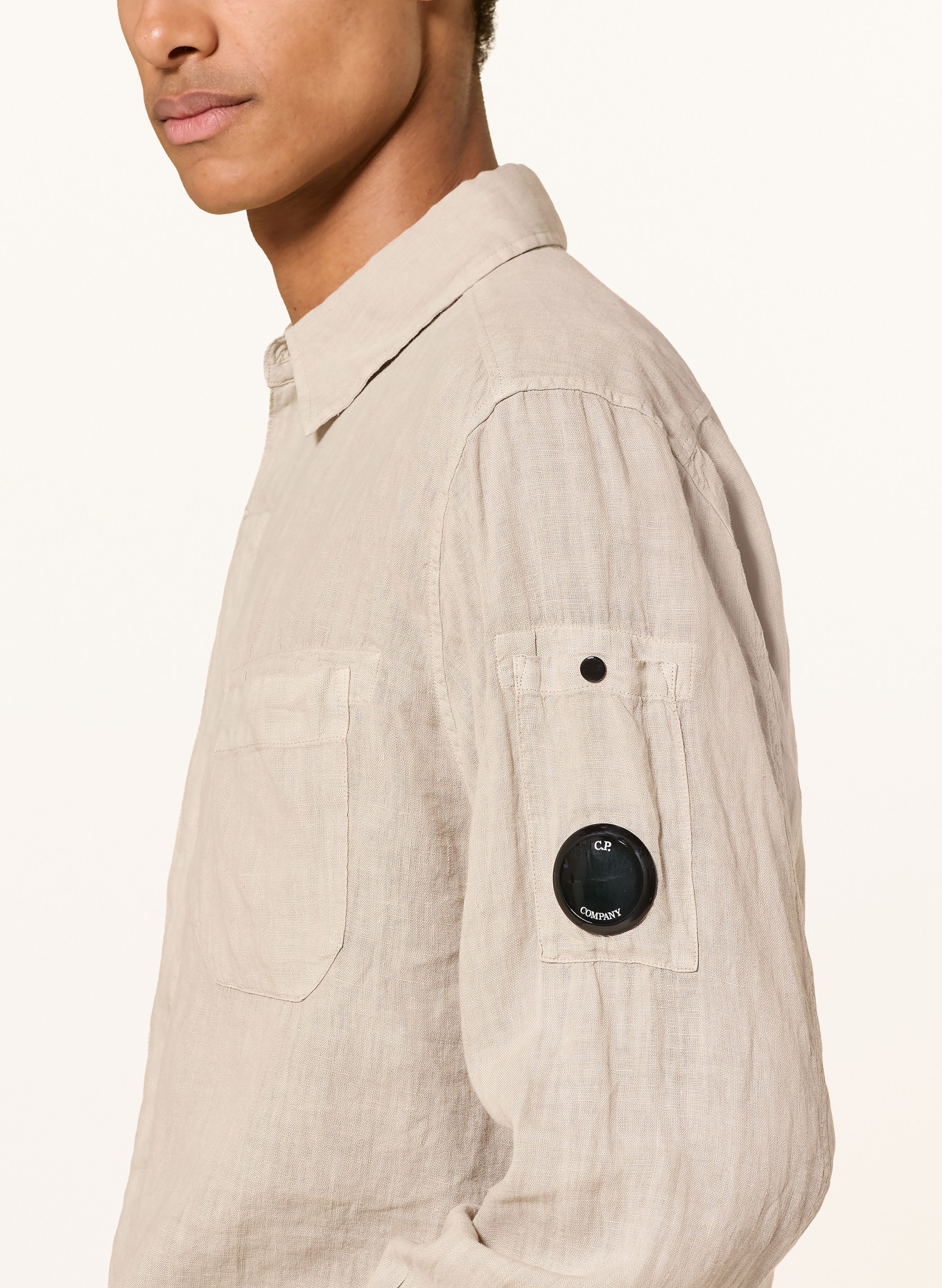 C.P. COMPANY Leinenhemd Regular Fit: BEIGE
