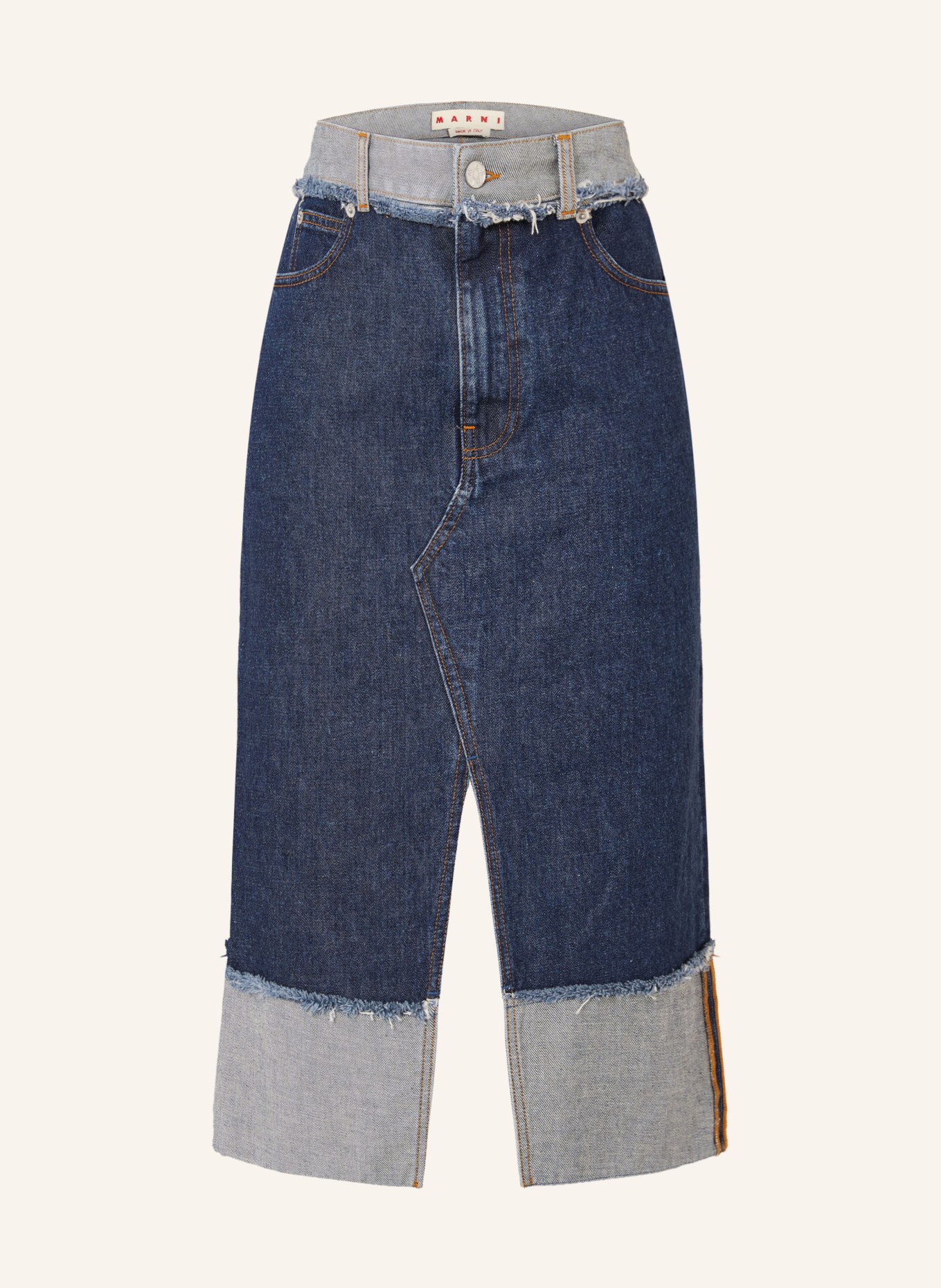 MARNI Jeansrock: DUNKELBLAU