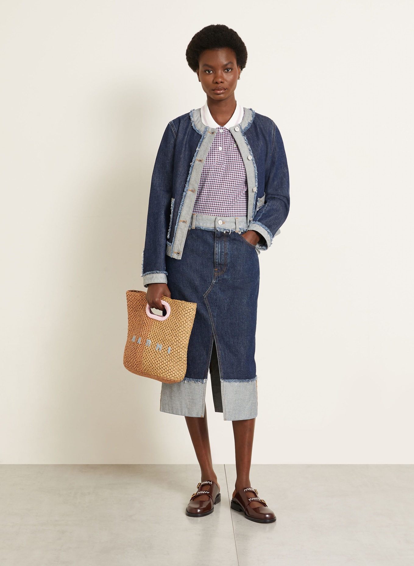 MARNI Jeansrock: DUNKELBLAU