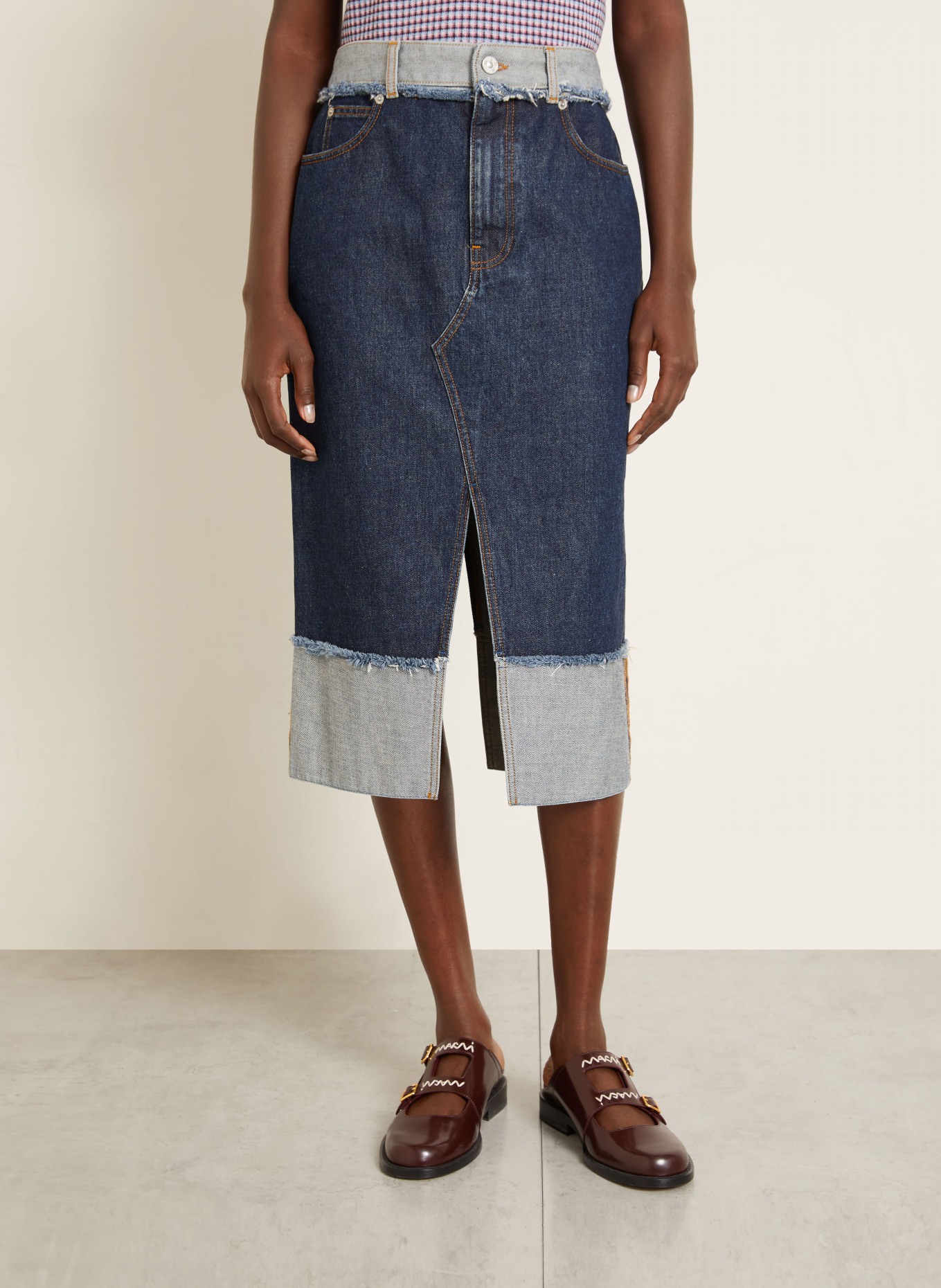 MARNI Jeansrock: DUNKELBLAU