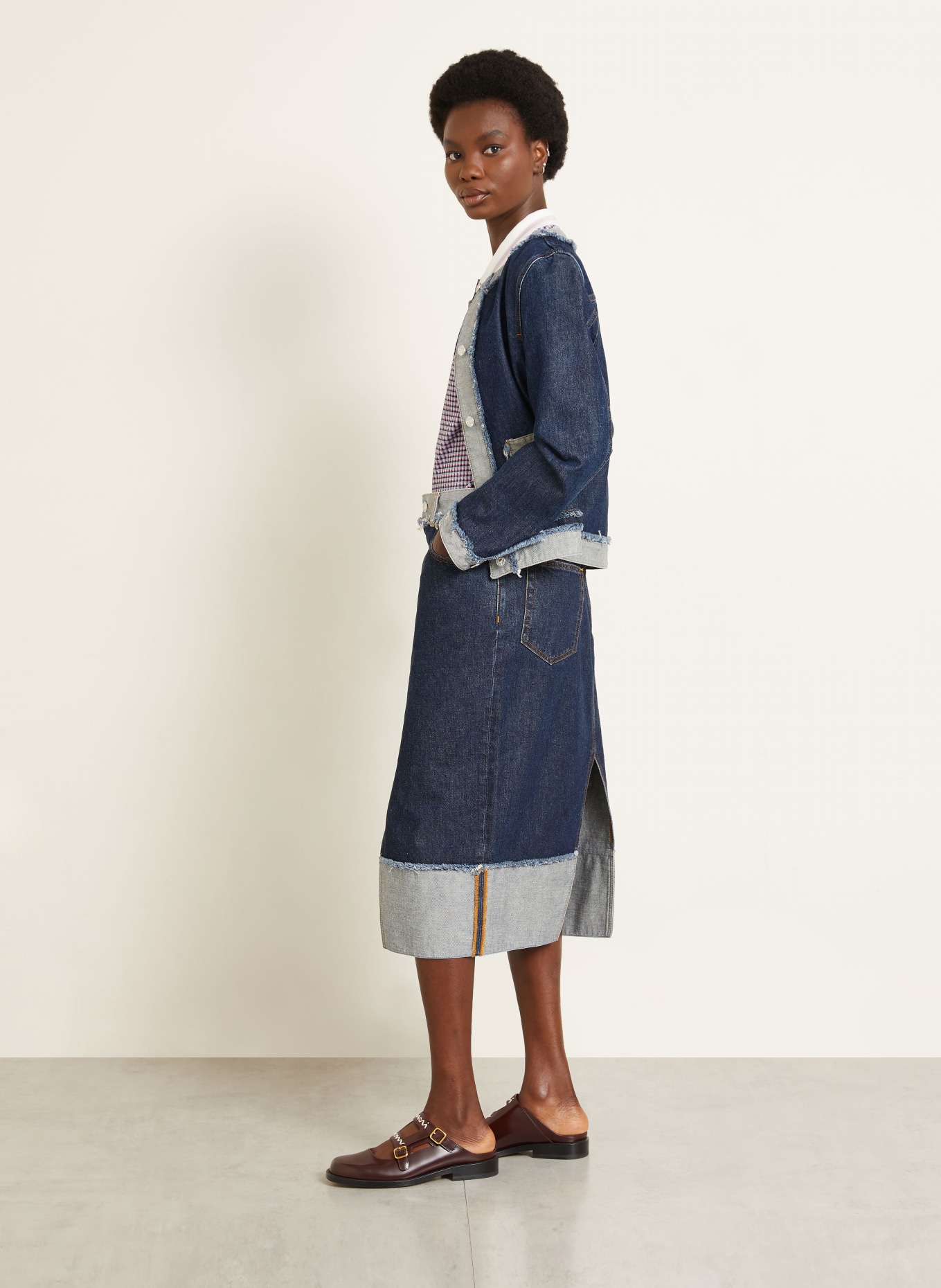 MARNI Jeansrock: DUNKELBLAU