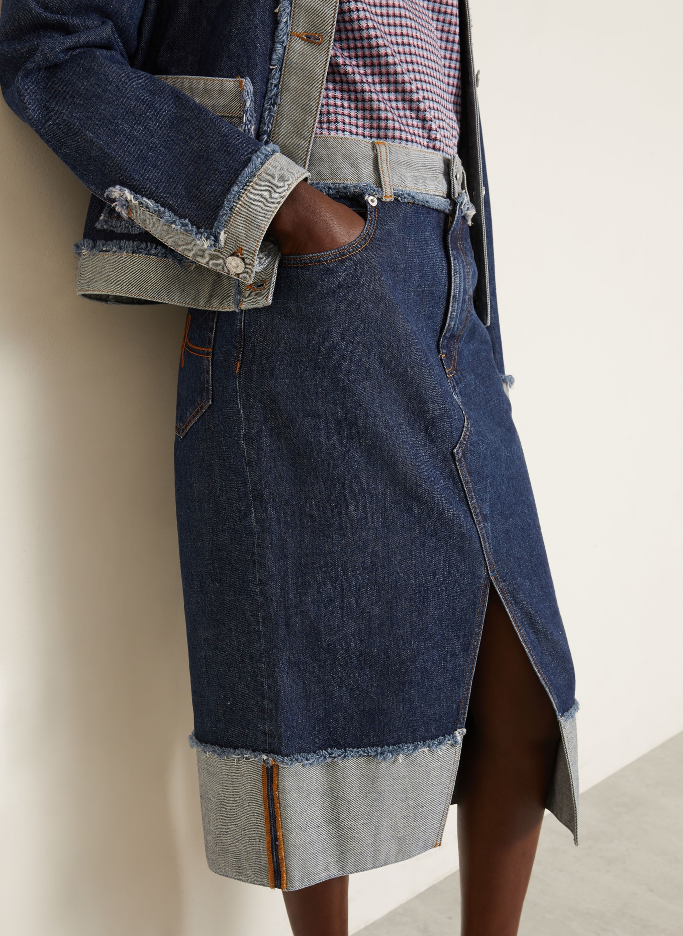 MARNI Jeansrock: DUNKELBLAU