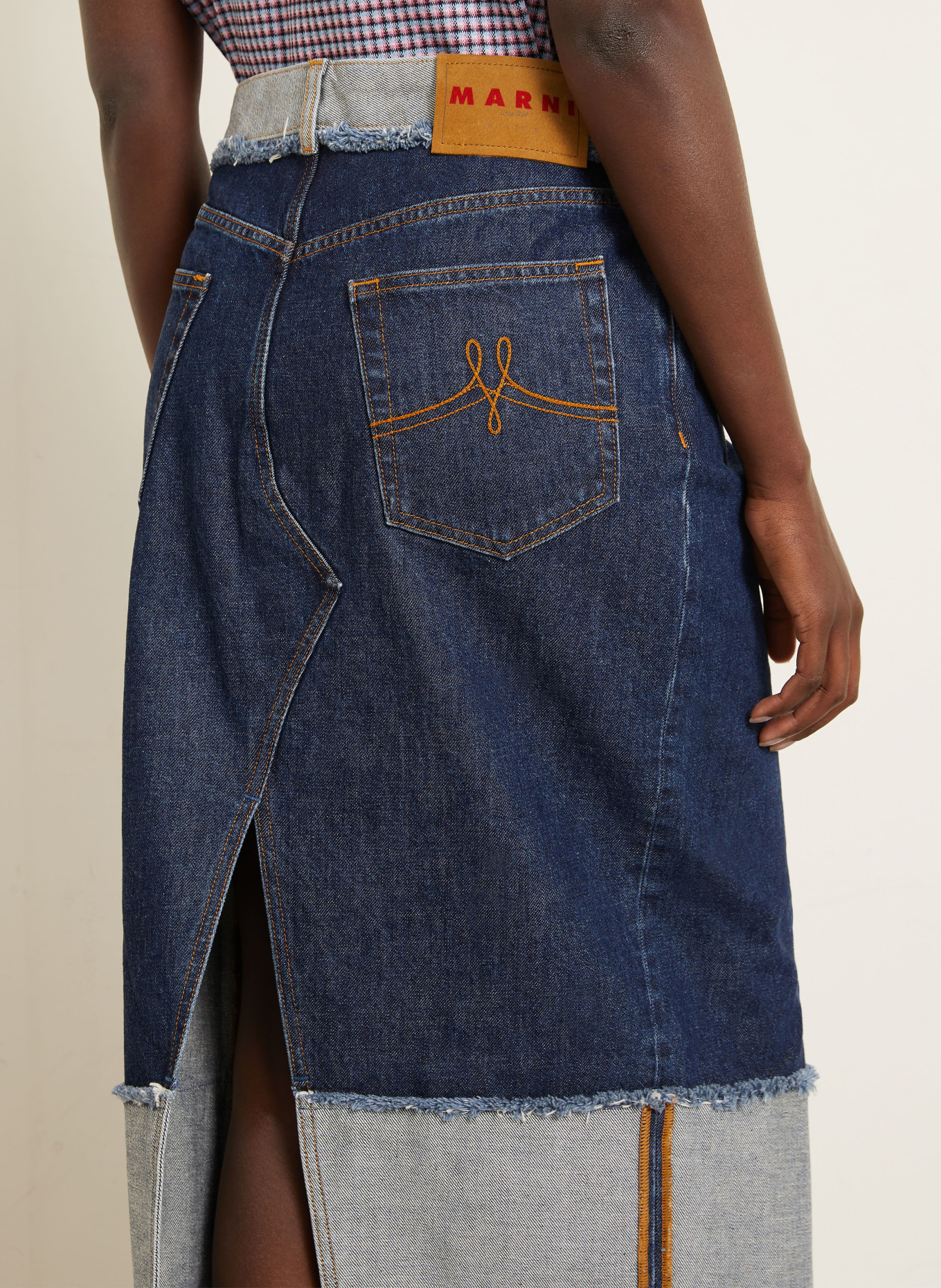 MARNI Jeansrock: DUNKELBLAU