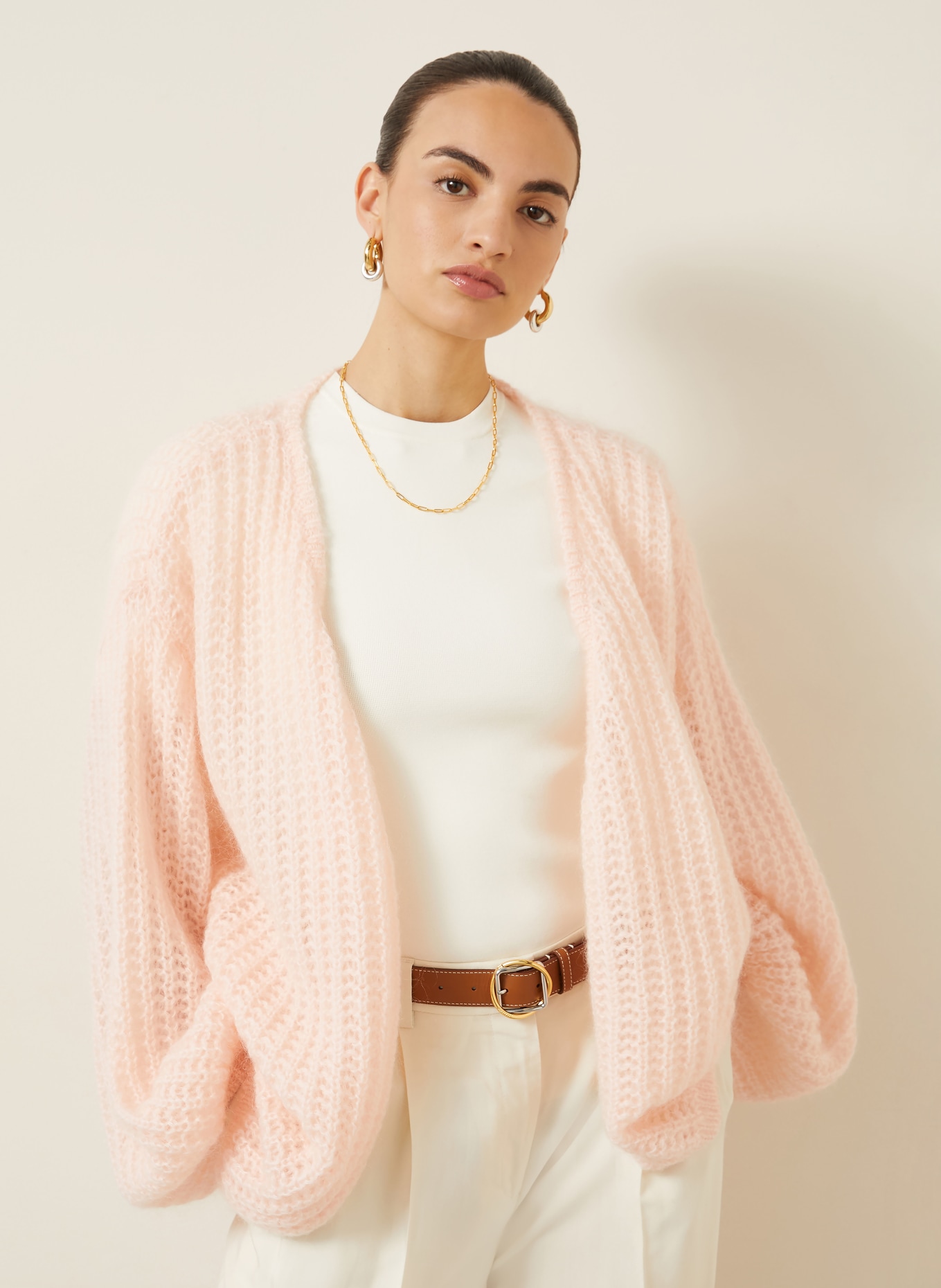 TOTEME Knitted cover with mohair: LIGHT PINK