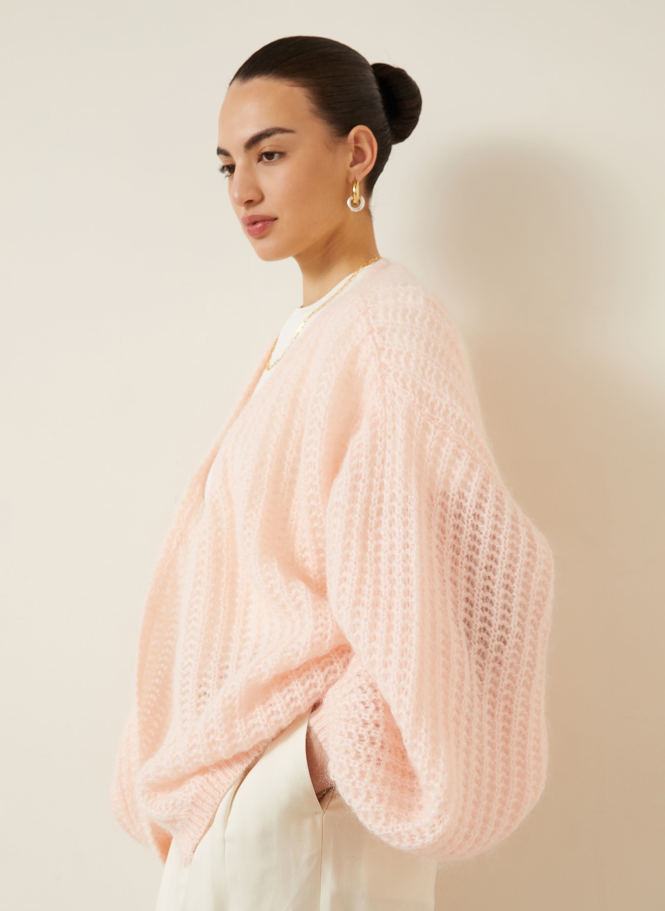TOTEME Knitted cover with mohair: LIGHT PINK