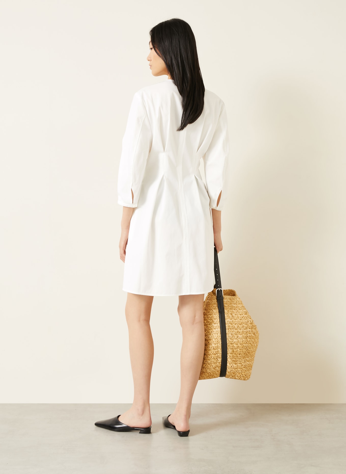 TOTEME Dress with 3/4-length sleeves: WHITE