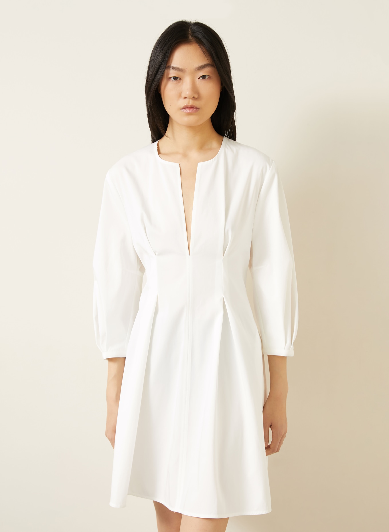 TOTEME Dress with 3/4-length sleeves: WHITE