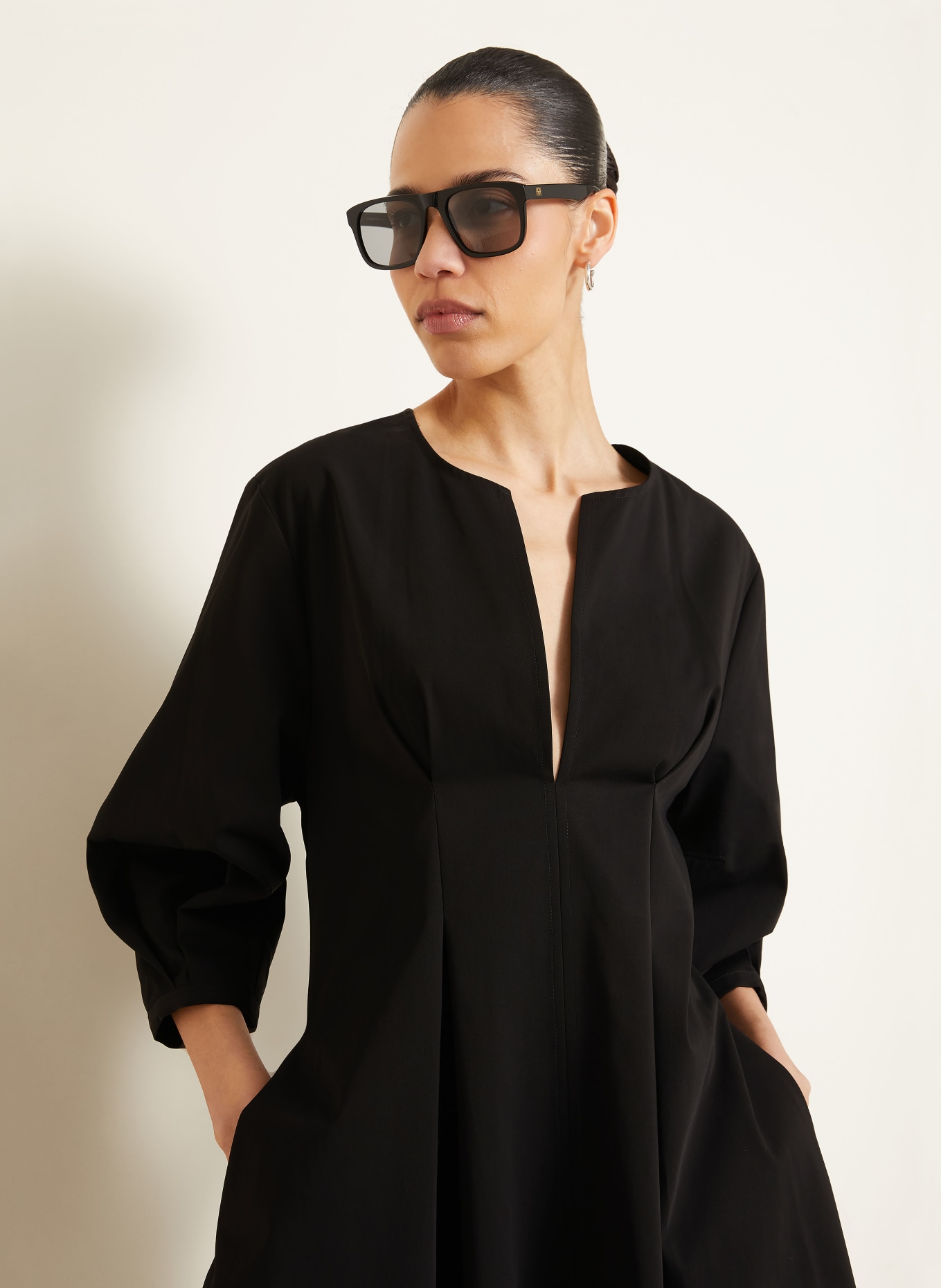 TOTEME Kleid mit 3/4-Arm: SCHWARZ