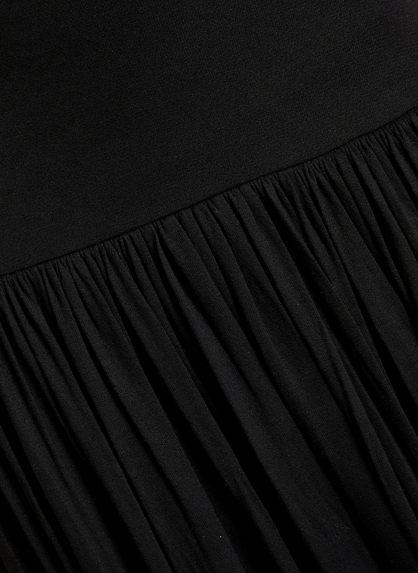 TOTEME Pleated jersey skirt: BLACK