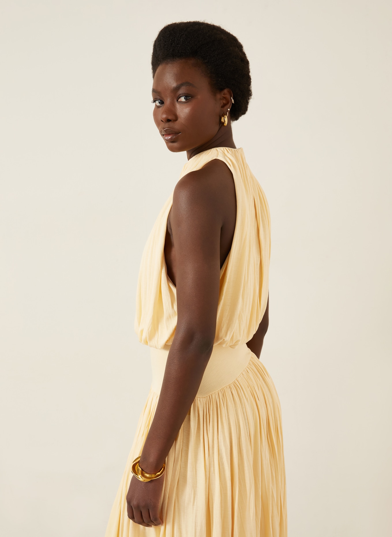 TOTEME Kleid: HELLGELB