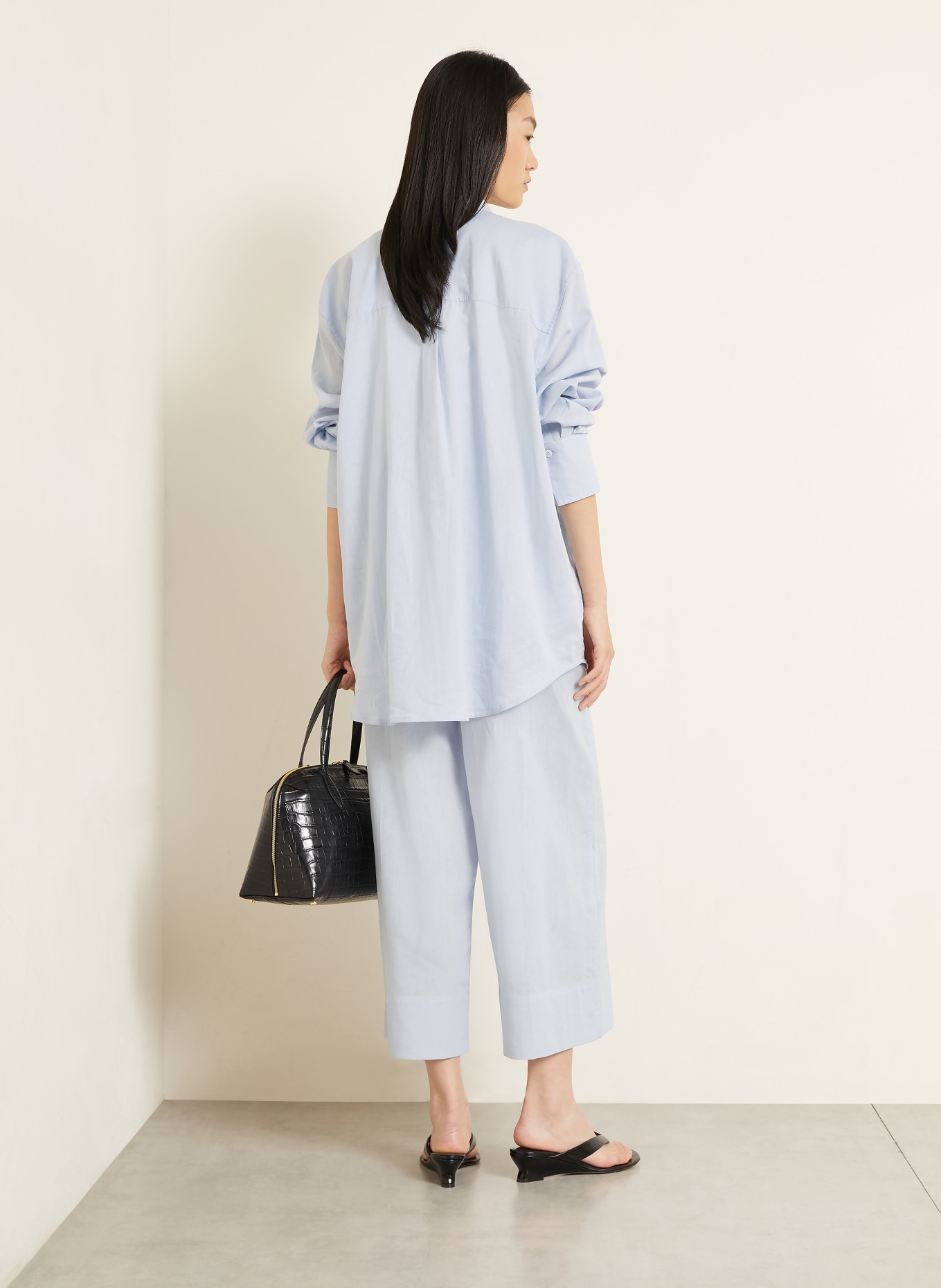 TOTEME Linen blouse: LIGHT BLUE