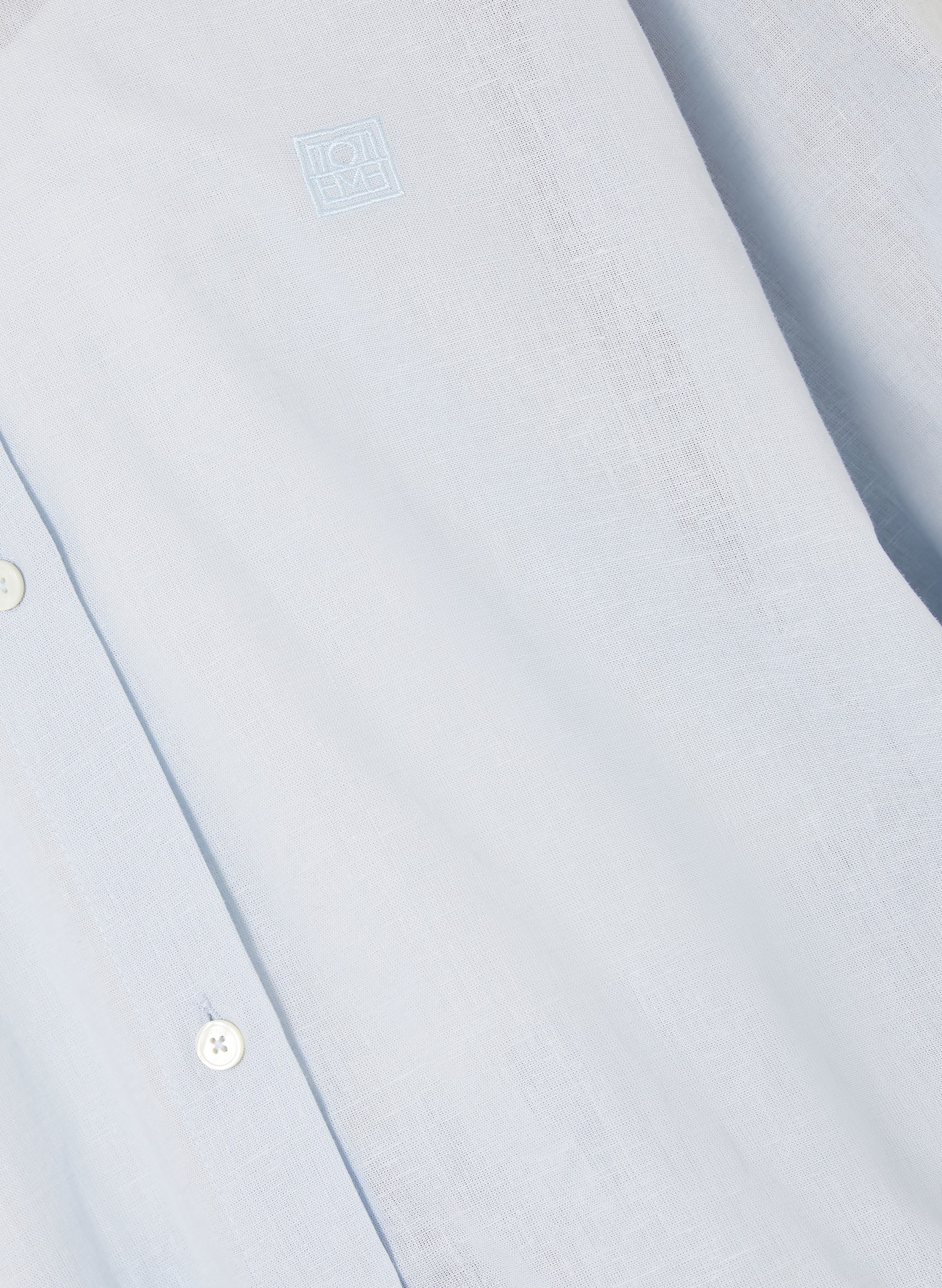 TOTEME Linen blouse: LIGHT BLUE