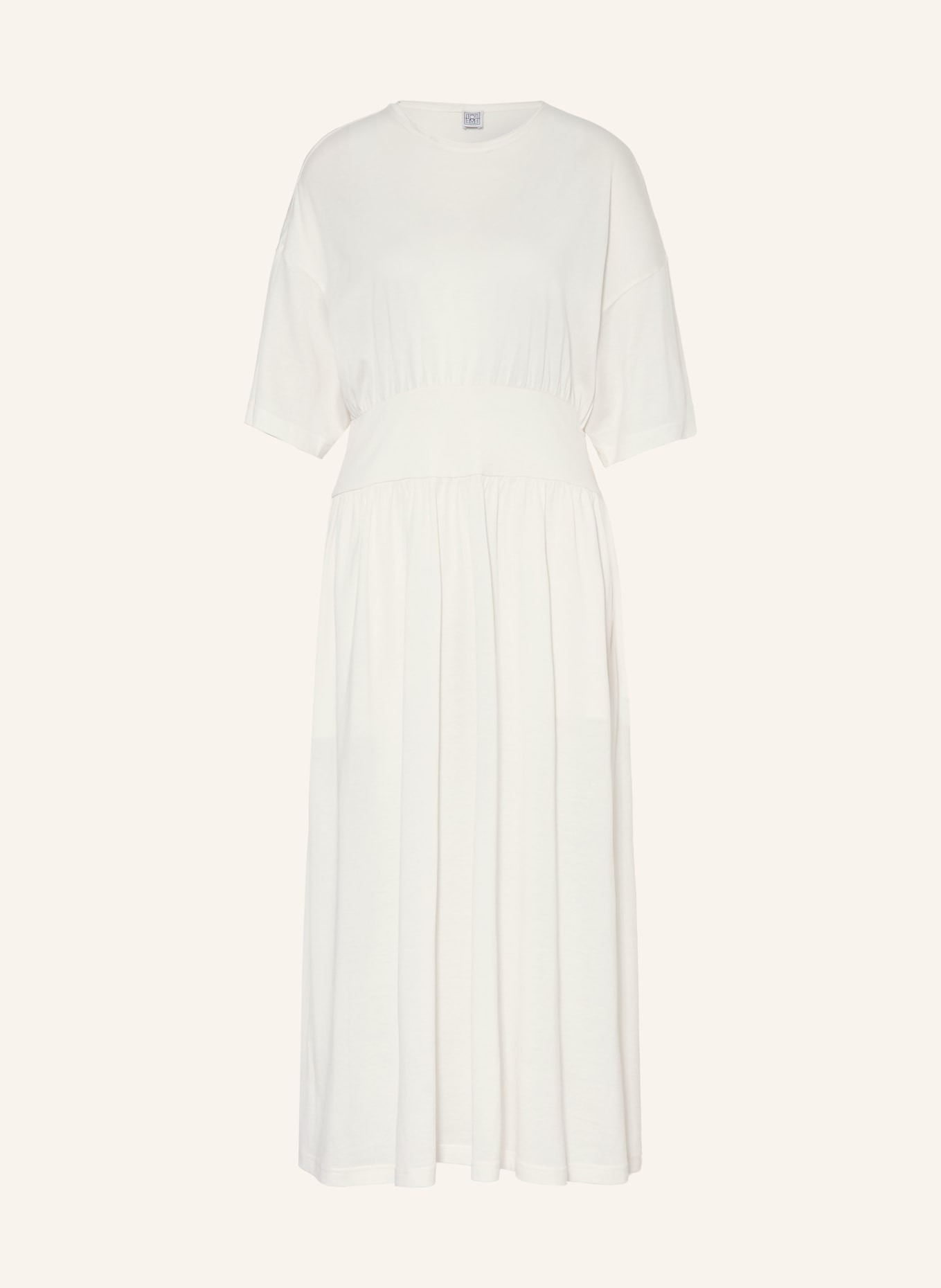 TOTEME Jerseykleid mit Seide: ECRU