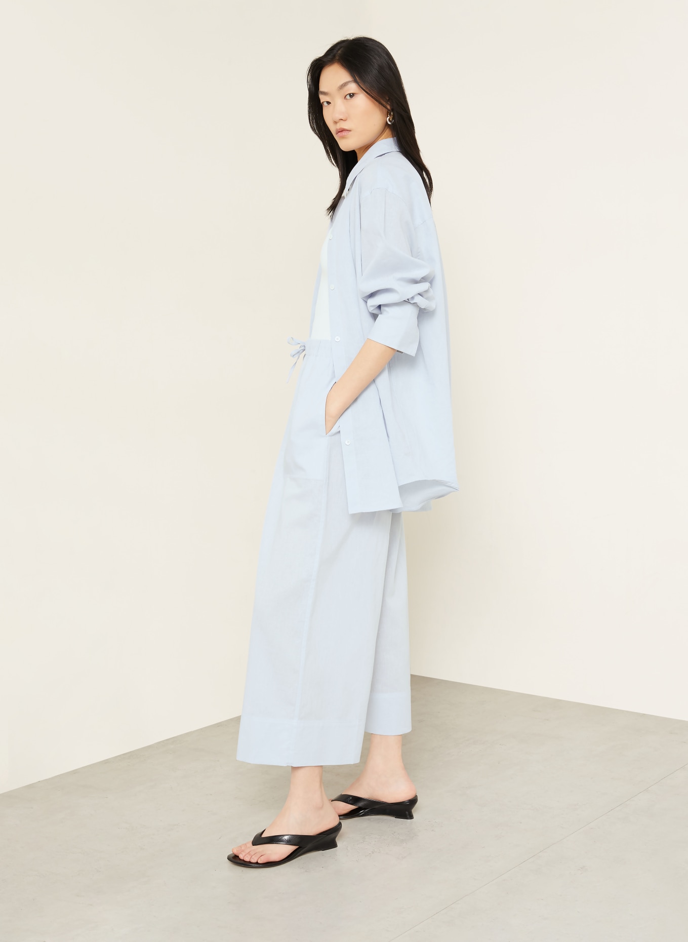 TOTEME Culottes: LIGHT BLUE
