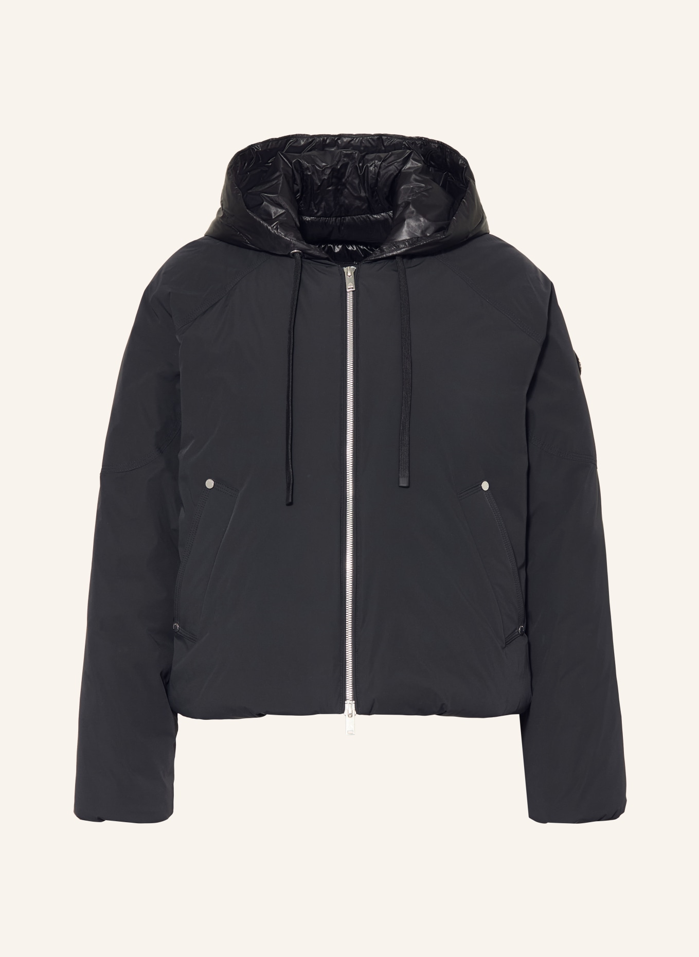 MOOSE KNUCKLES Kurtka puchowa TEGAN z odpinanym kołnierzem: CZARNY