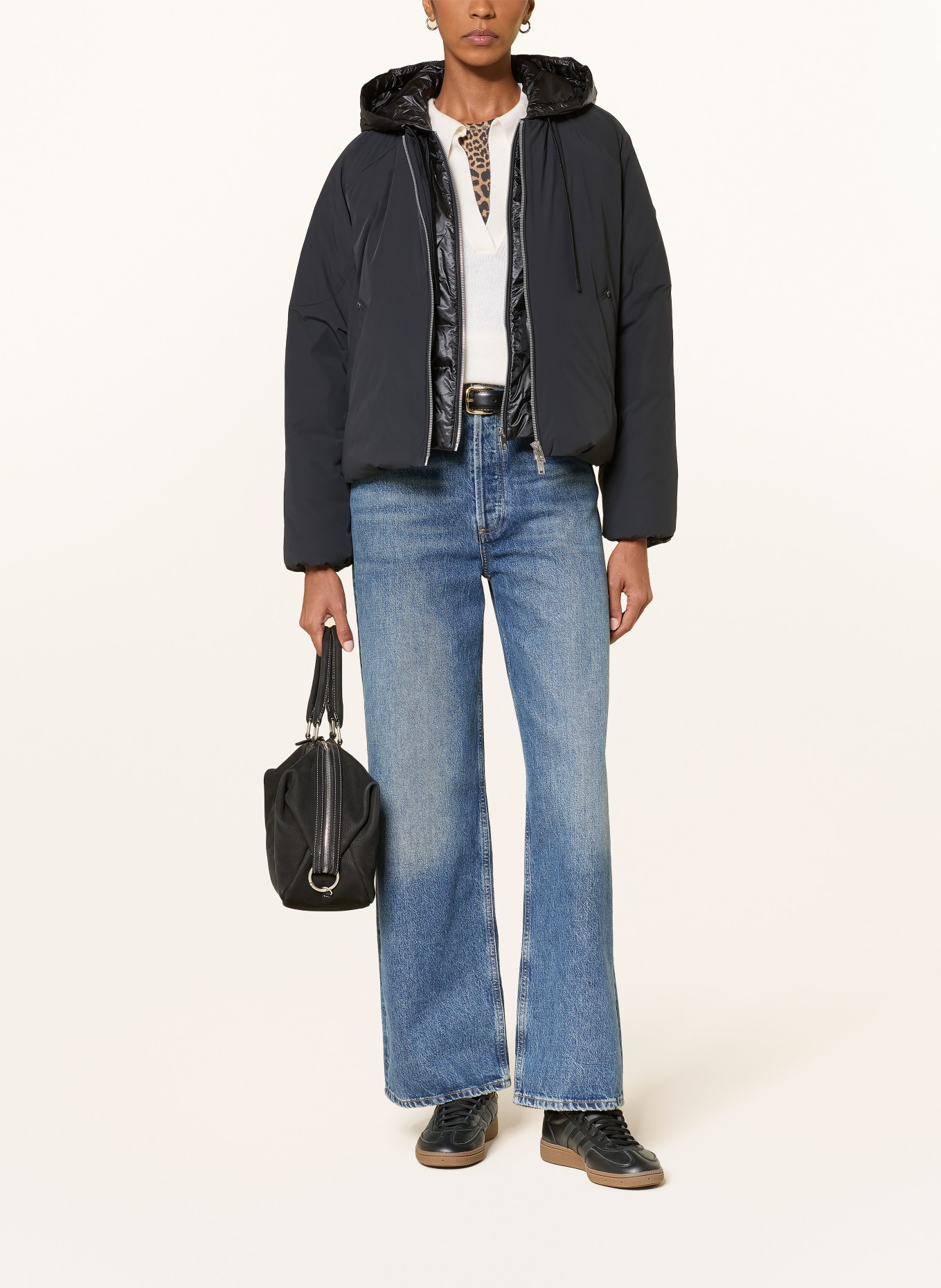 MOOSE KNUCKLES Kurtka puchowa TEGAN z odpinanym kołnierzem: CZARNY