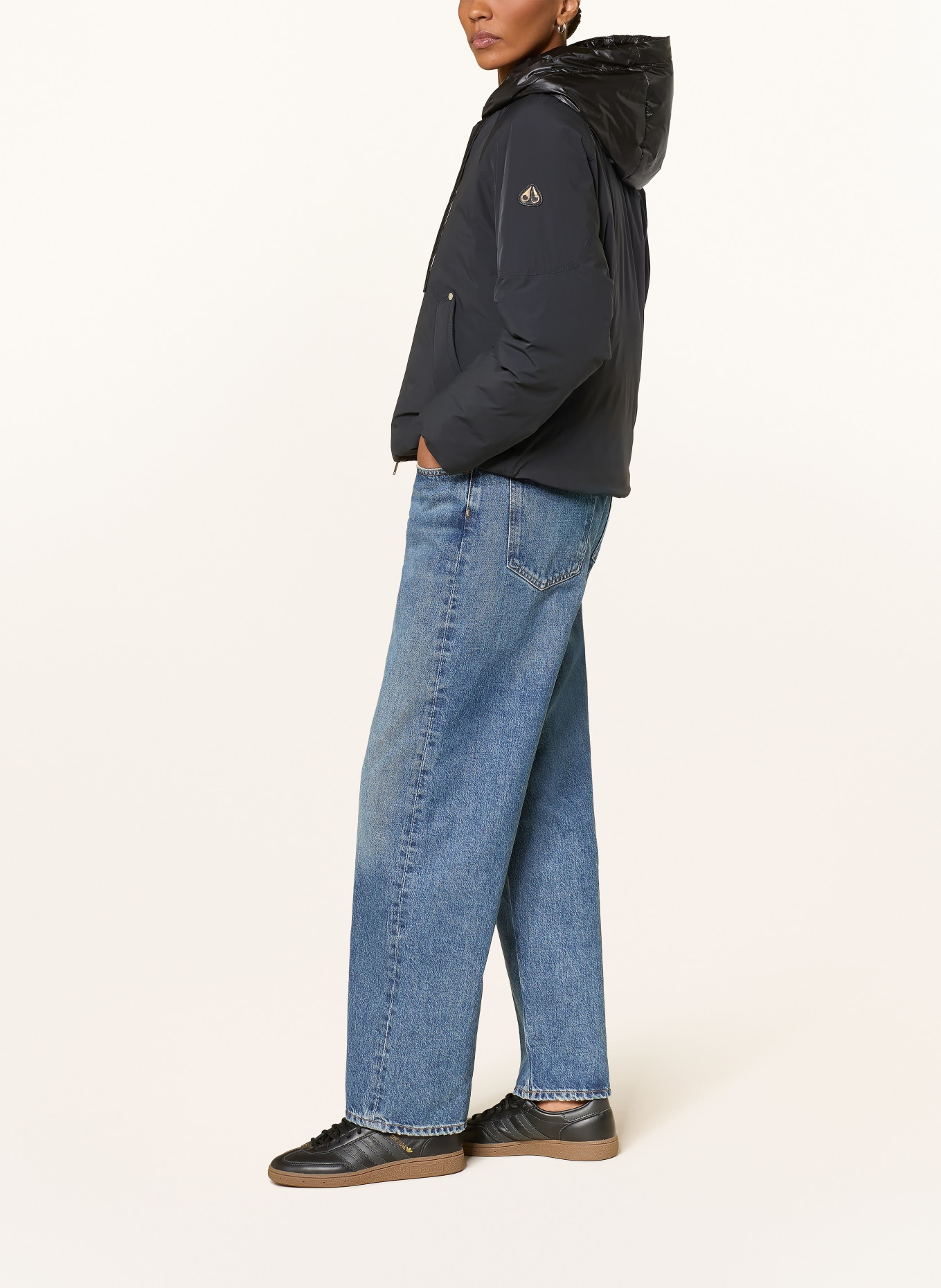 MOOSE KNUCKLES Kurtka puchowa TEGAN z odpinanym kołnierzem: CZARNY