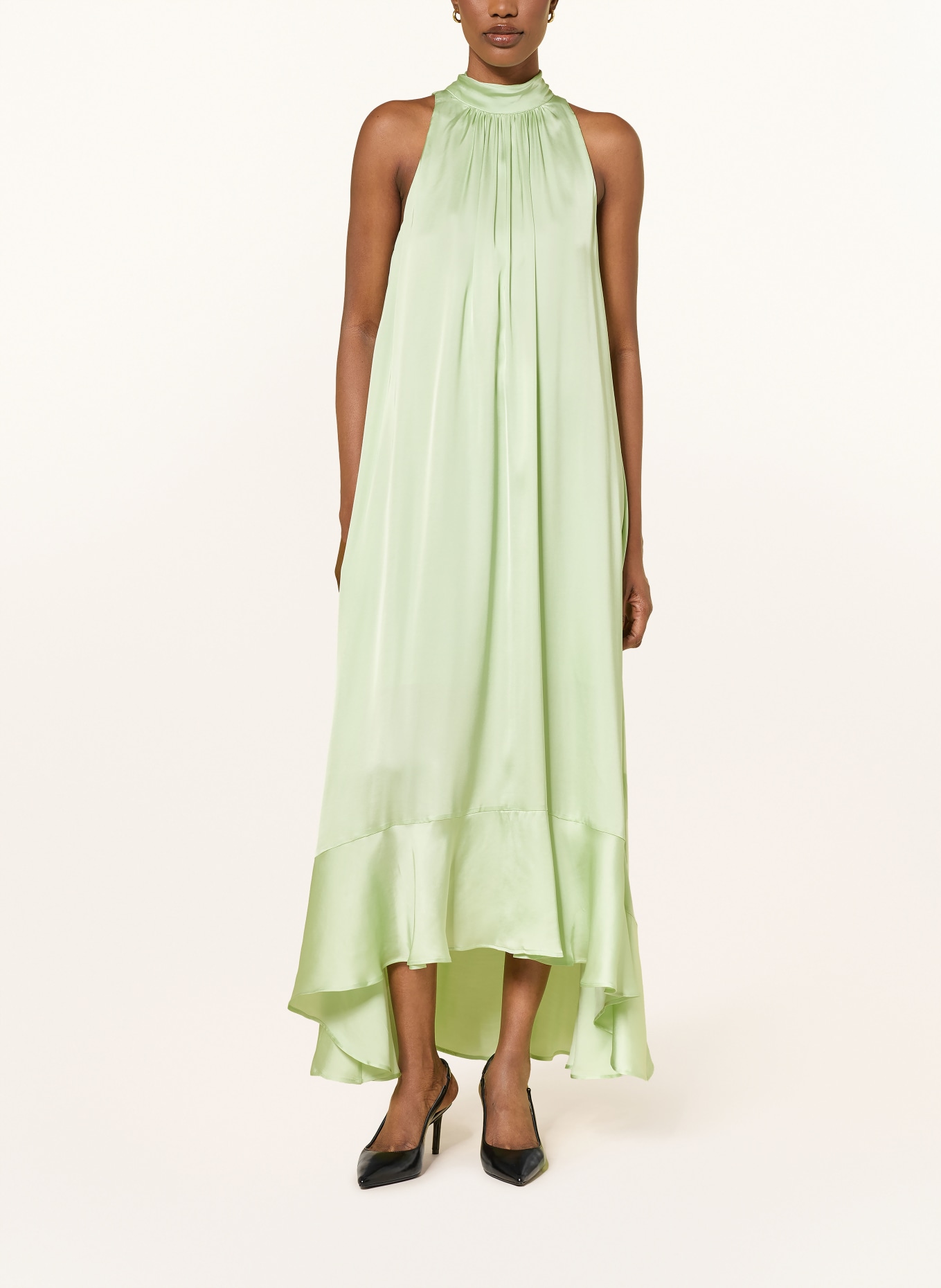 BOSS Satinkleid DAIRA: HELLGRÜN