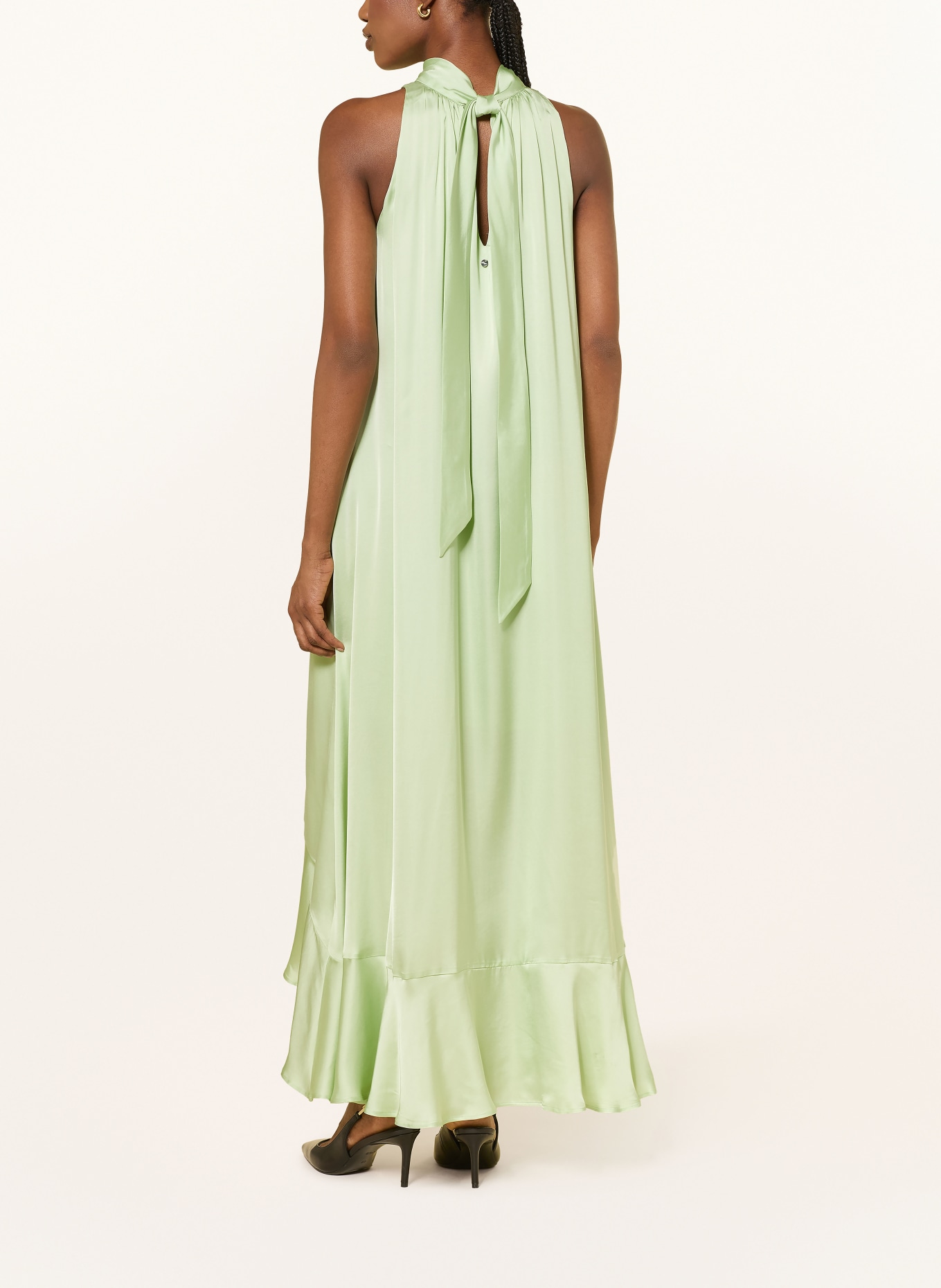 BOSS Satinkleid DAIRA: HELLGRÜN