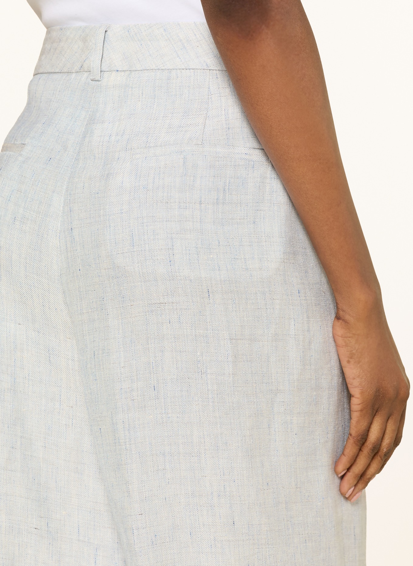 PESERICO Shorts mit Leinen: HELLBLAU