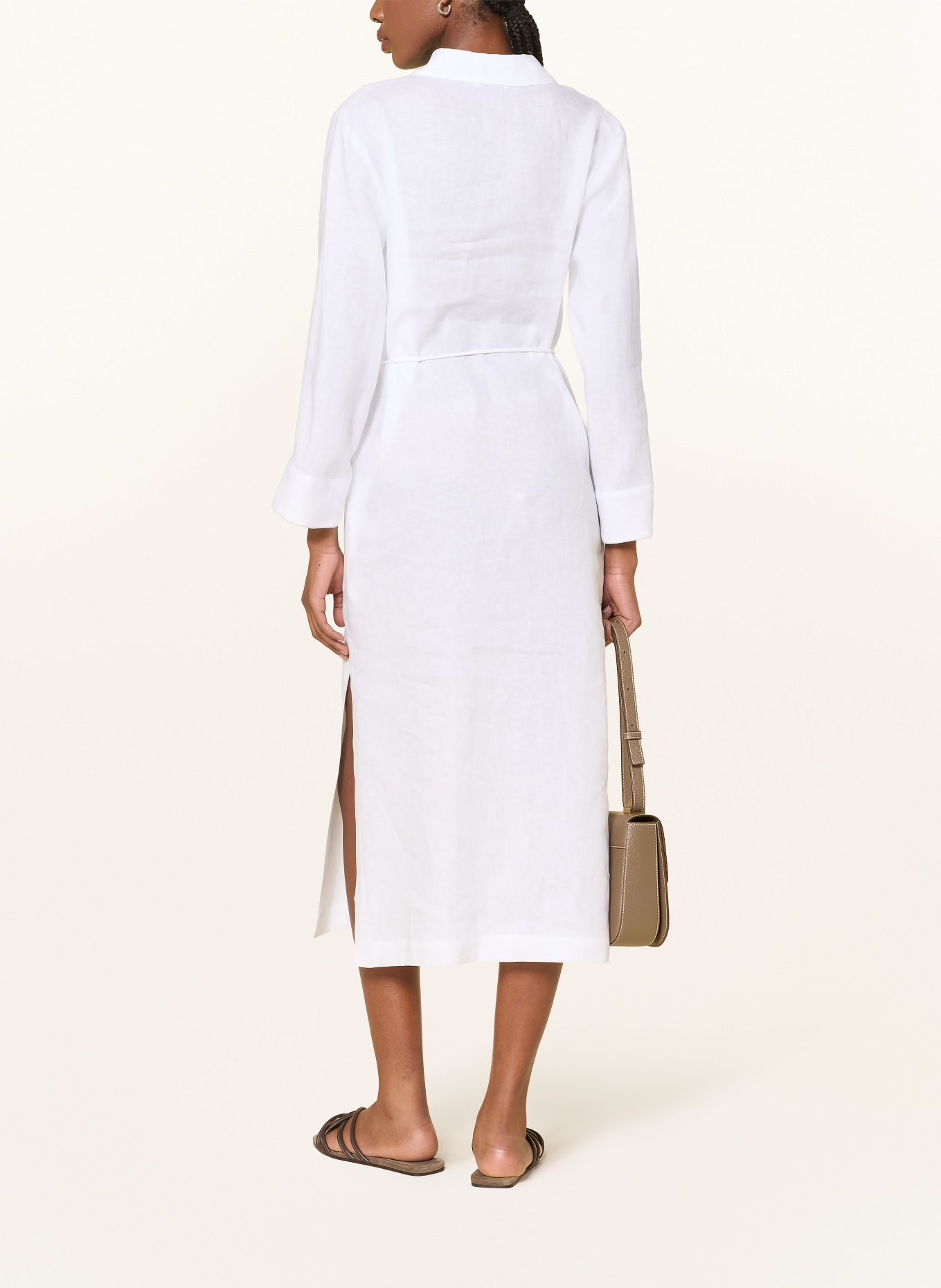 PESERICO sukienka z lnu: BIAŁY