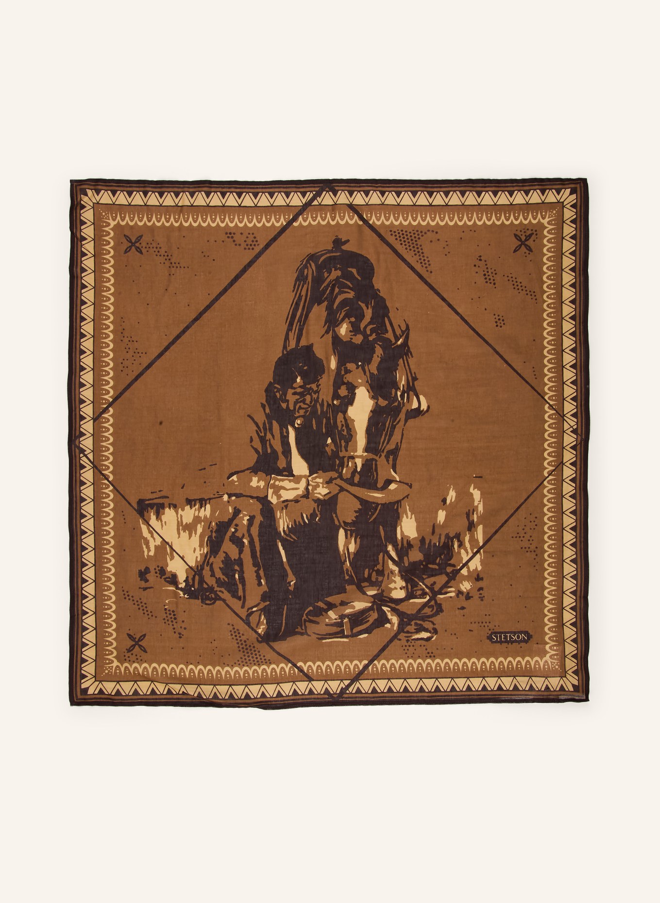 STETSON Tuch LAST DROP: BRAUN / COGNAC / DUNKELBRAUN