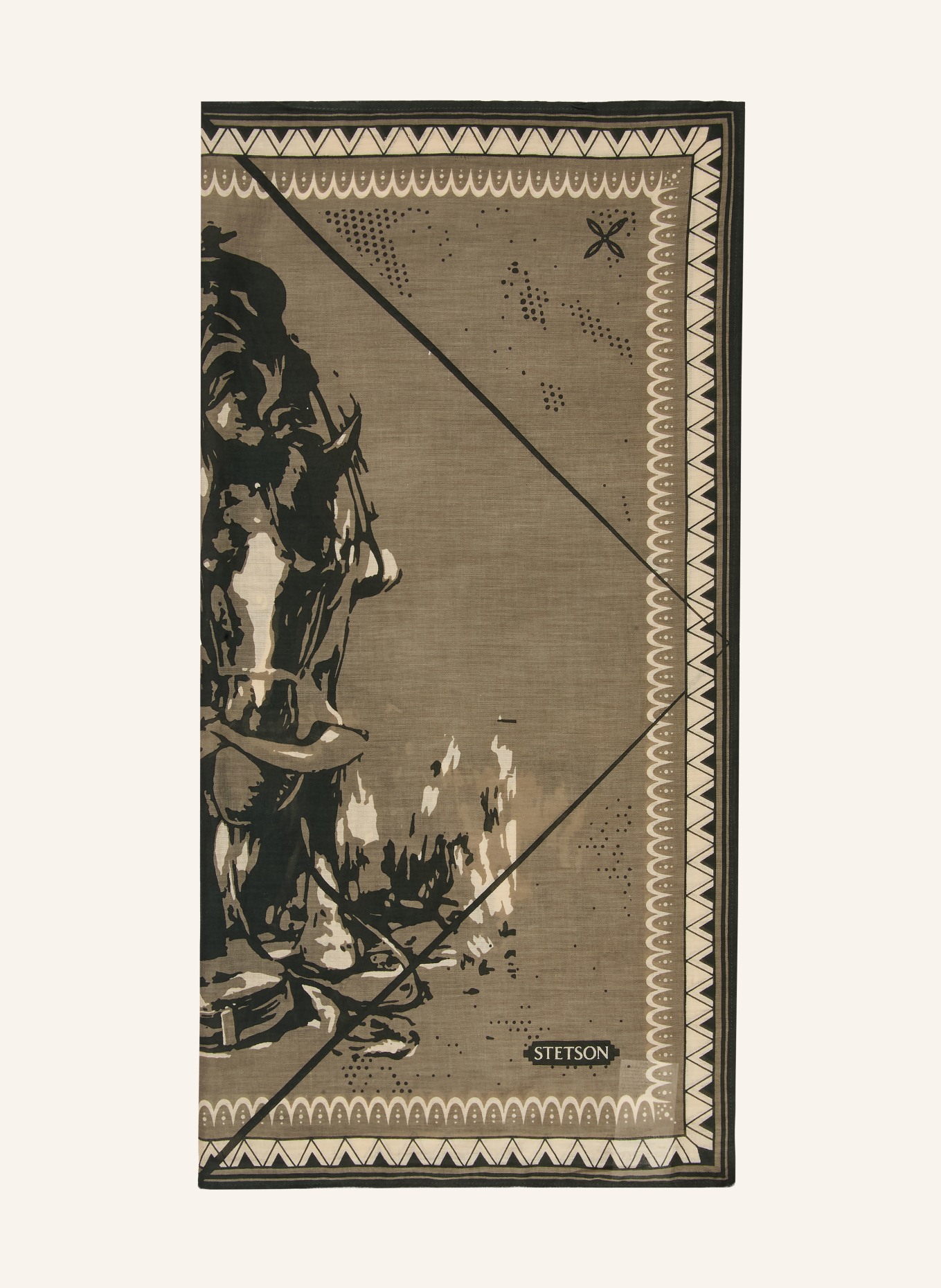 STETSON Tuch LAST DROP: GRAU / HELLGRÜN / DUNKELGRÜN