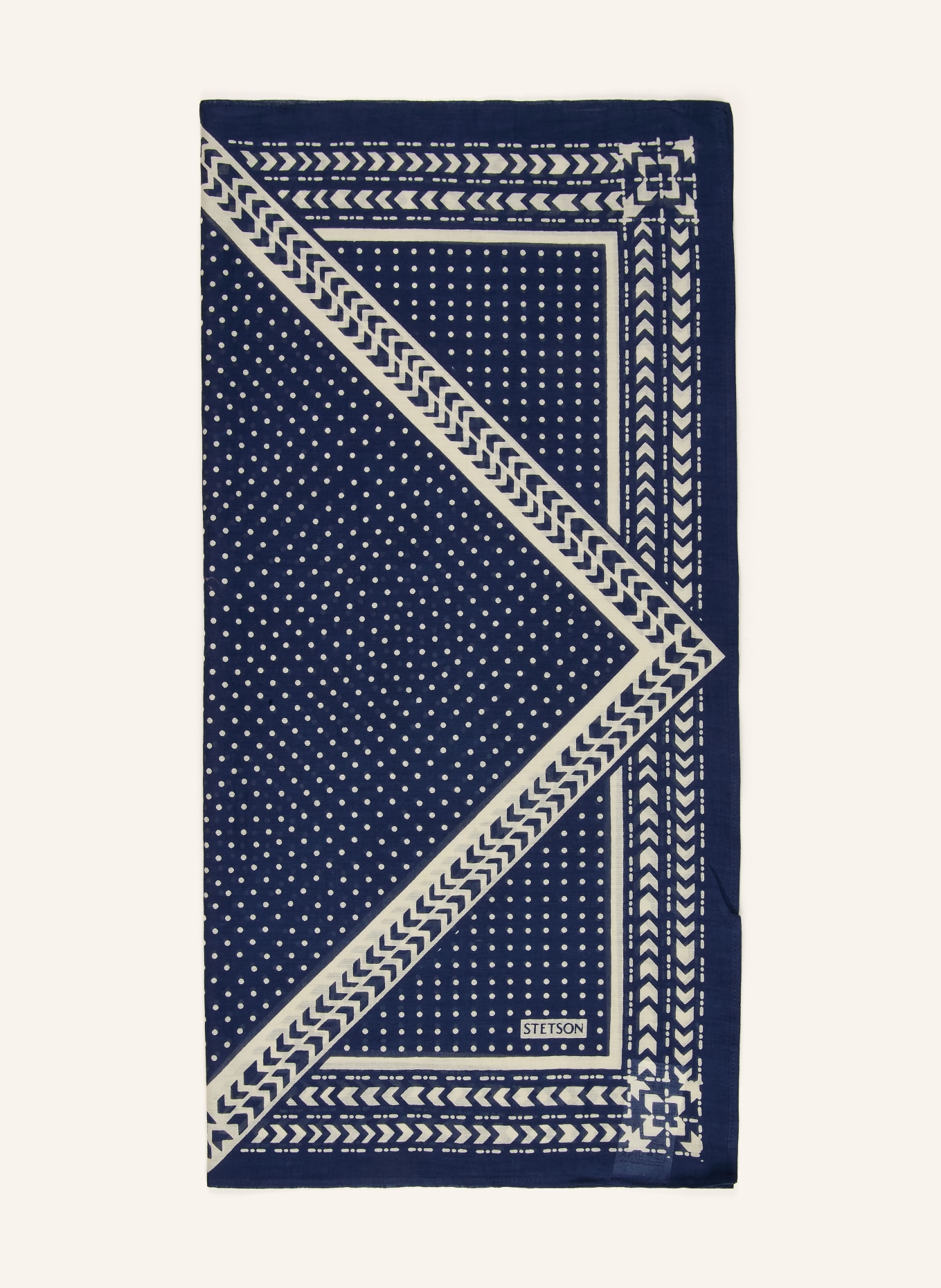 STETSON Tuch: DUNKELBLAU / ECRU