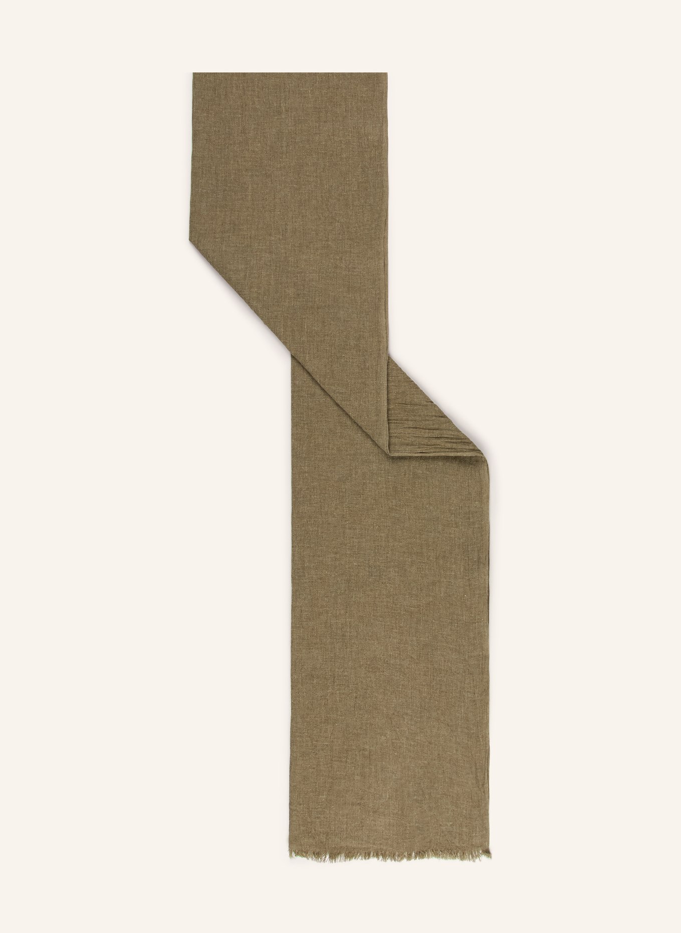 STETSON Écharpe en lin: OLIVE