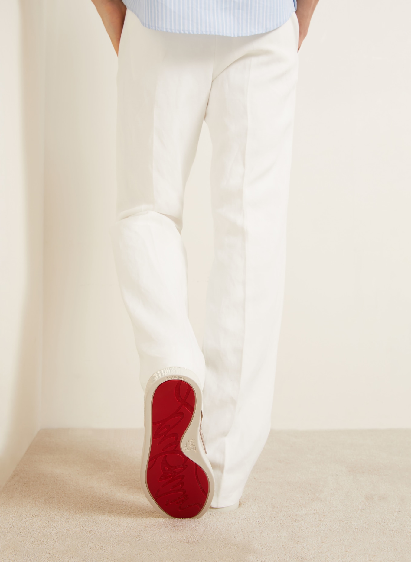 Christian Louboutin Mules CHANME: TAUPE / ARGENT