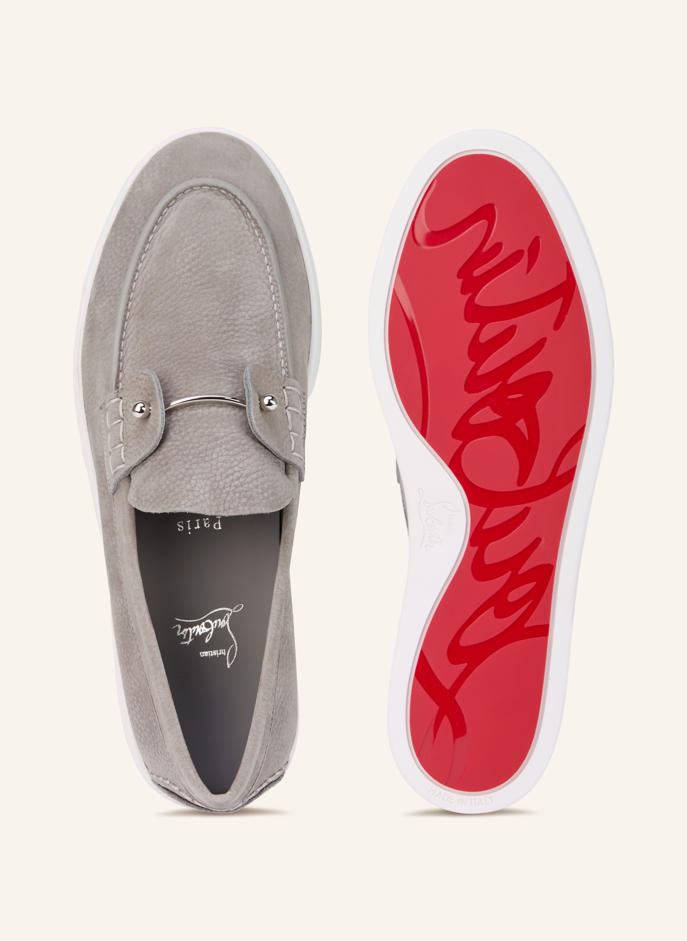 Christian Louboutin CHAMBELIBOAT loafers: GRAY