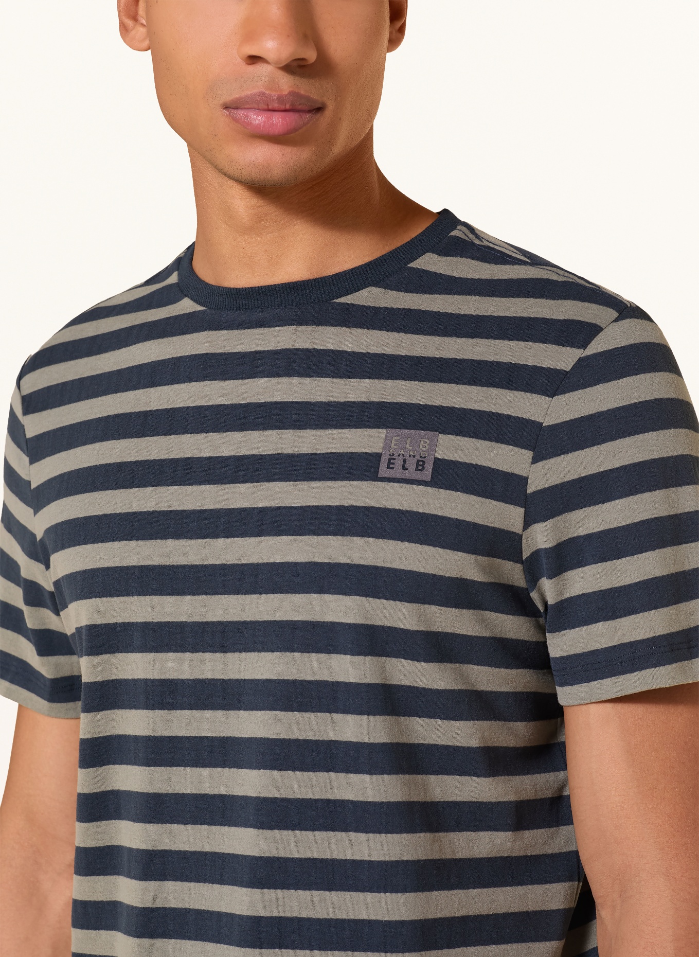 ELBSAND T-shirt NOE: BLEU FONCÉ / OLIVE