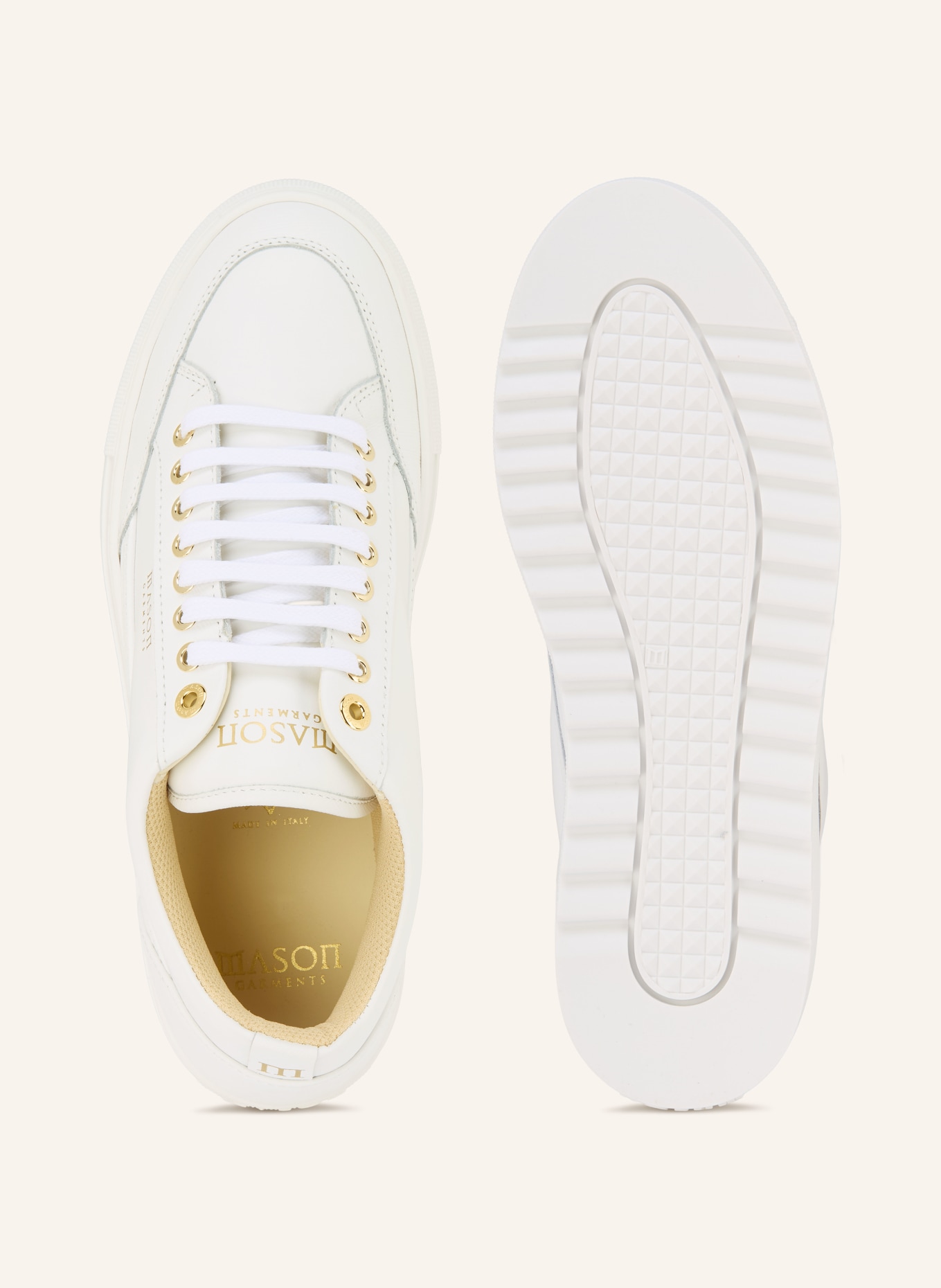 MASON GARMENTS Sneaker TIA: WEISS / GOLD