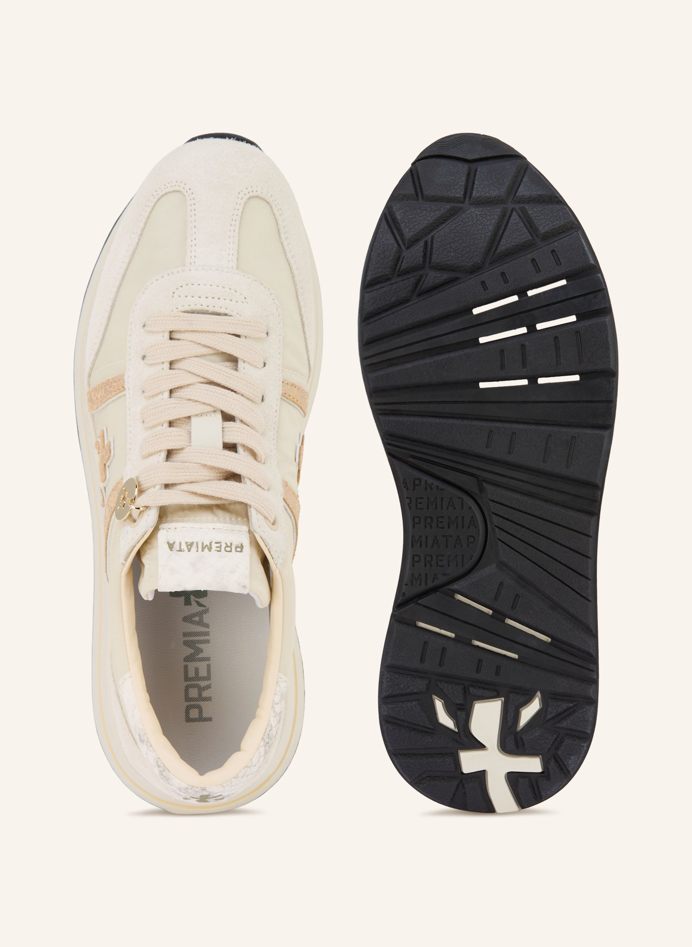 PREMIATA Sneakerzy WHITE BETHCOIN: KREMOWY