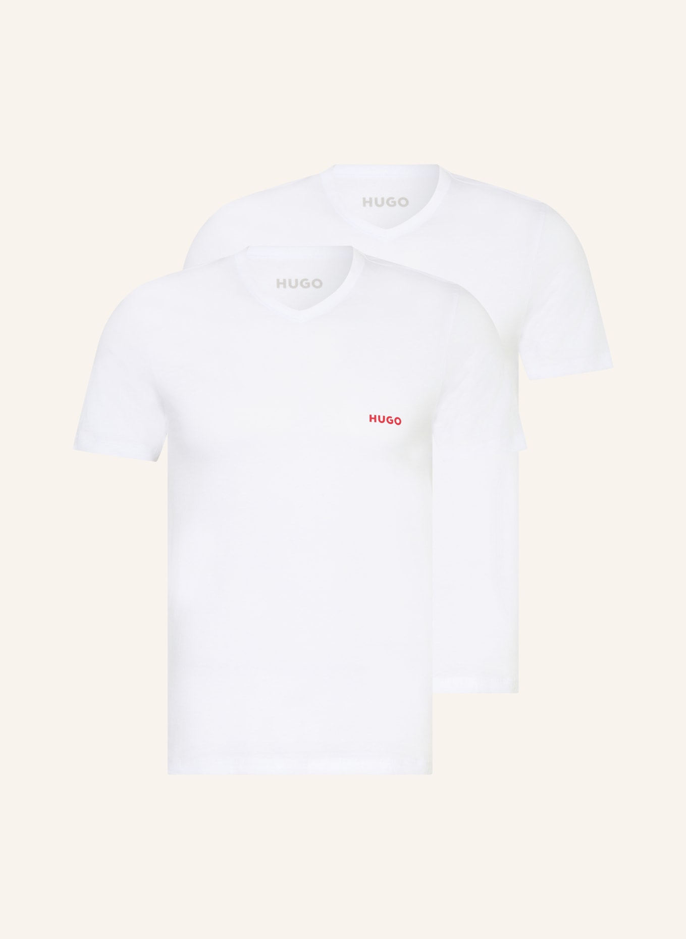 HUGO 3er-Pack V-Shirts: WEISS