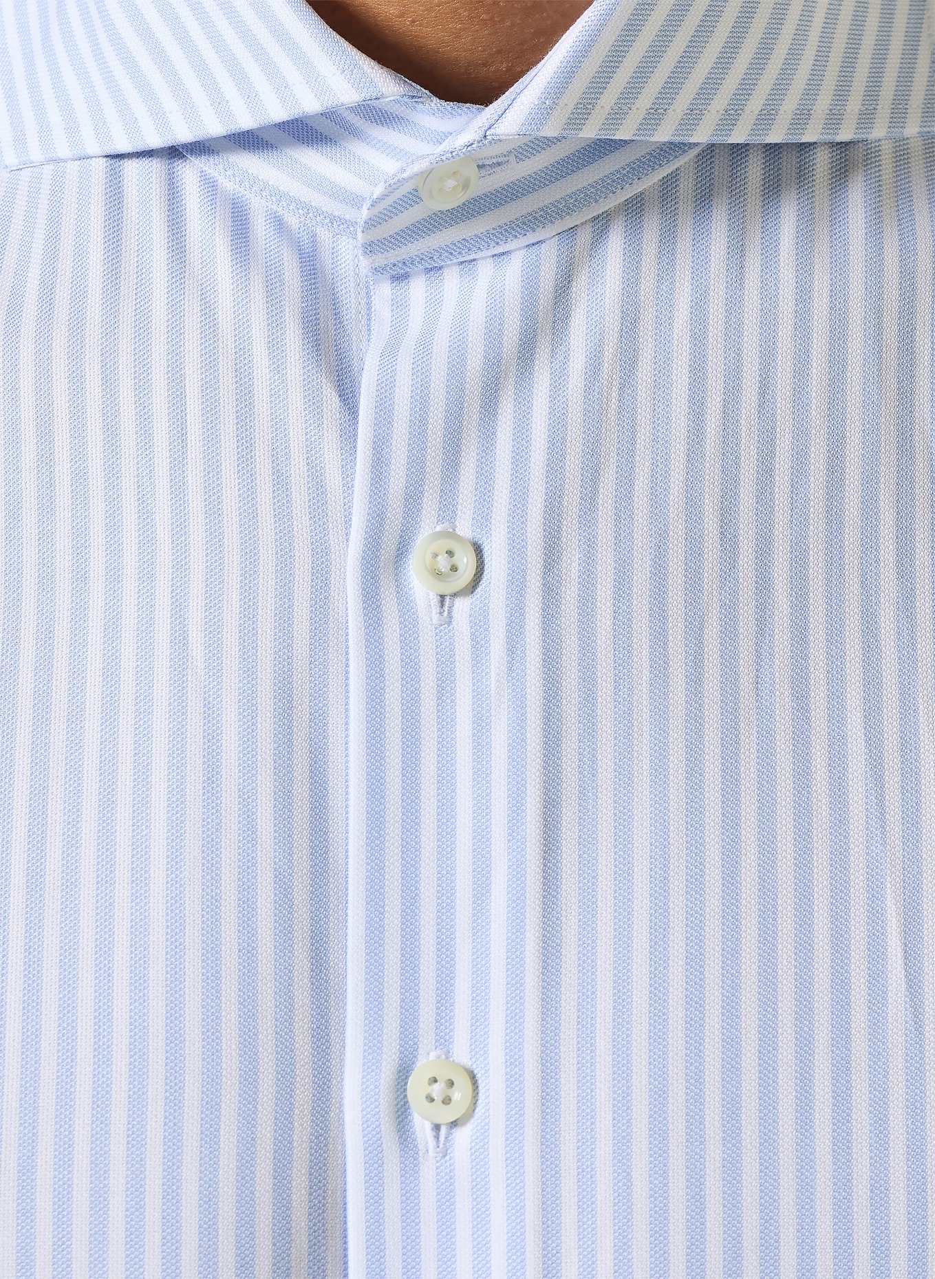 Stenströms Regular-Fit Oxford Shirt: LIGHT BLUE / WHITE
