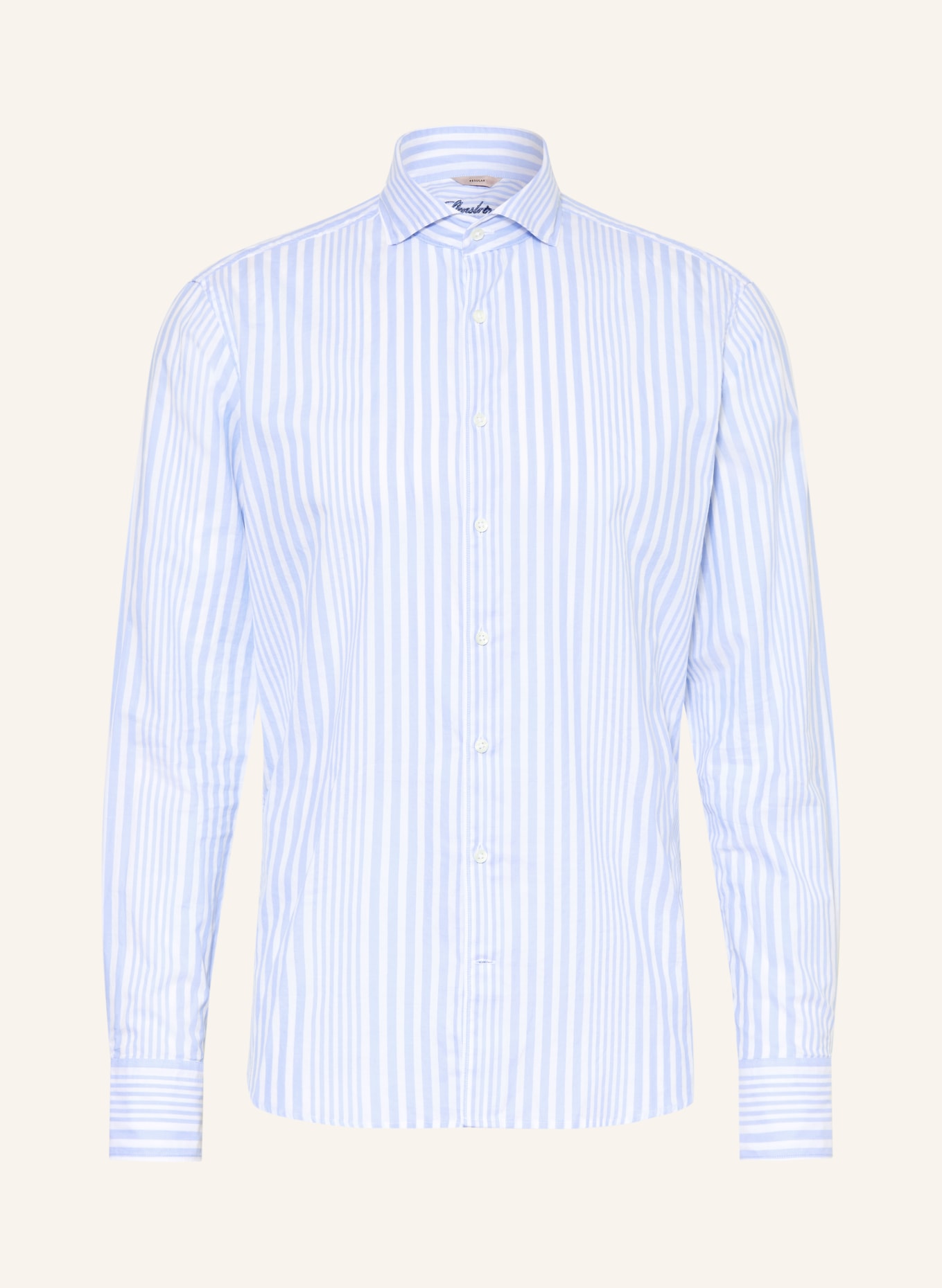 Stenströms Regular-Fit Shirt: LIGHT BLUE / WHITE