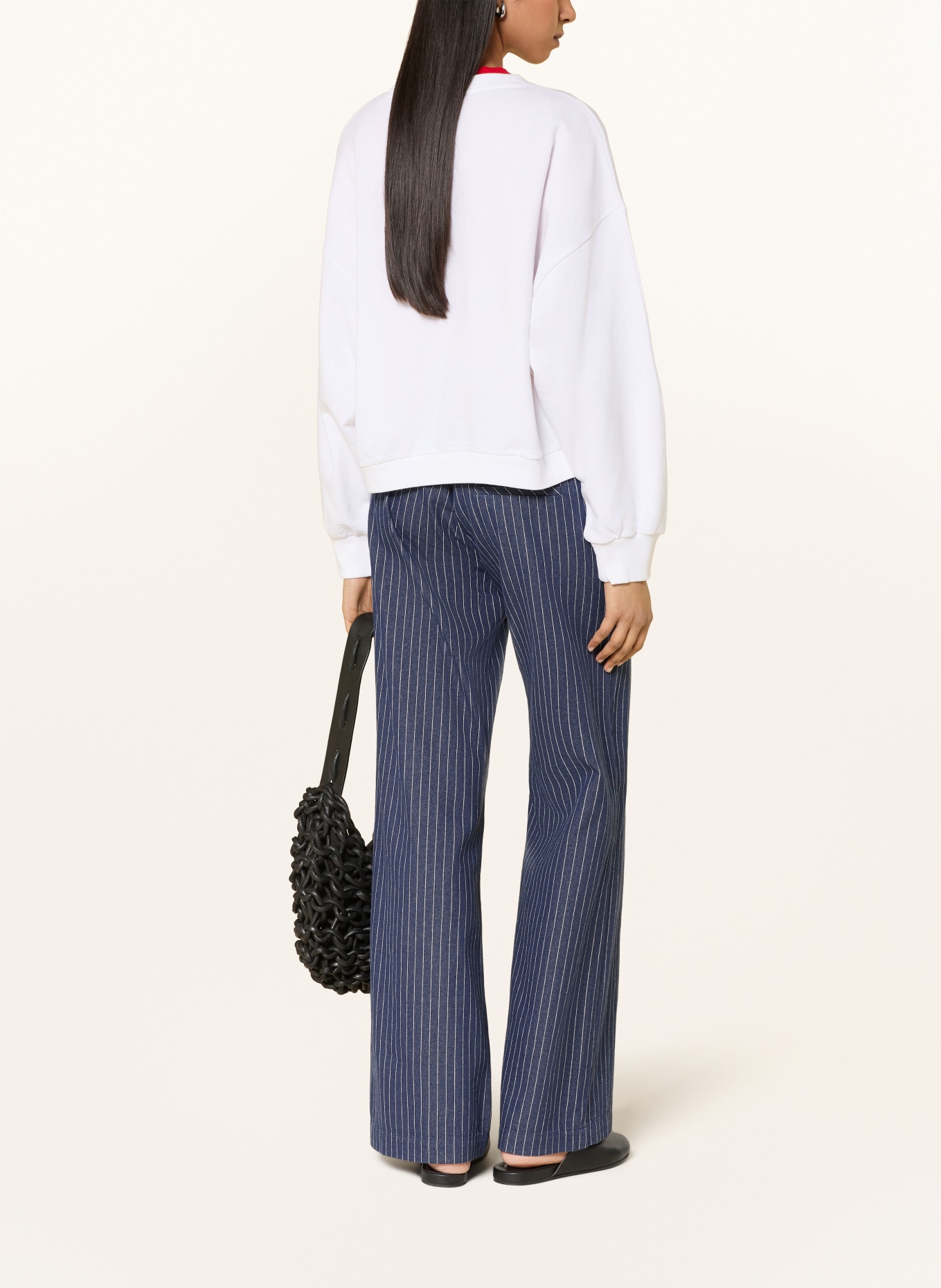 LANIUS Sweatshit STATEMENT: WEISS / ROT / BLAU