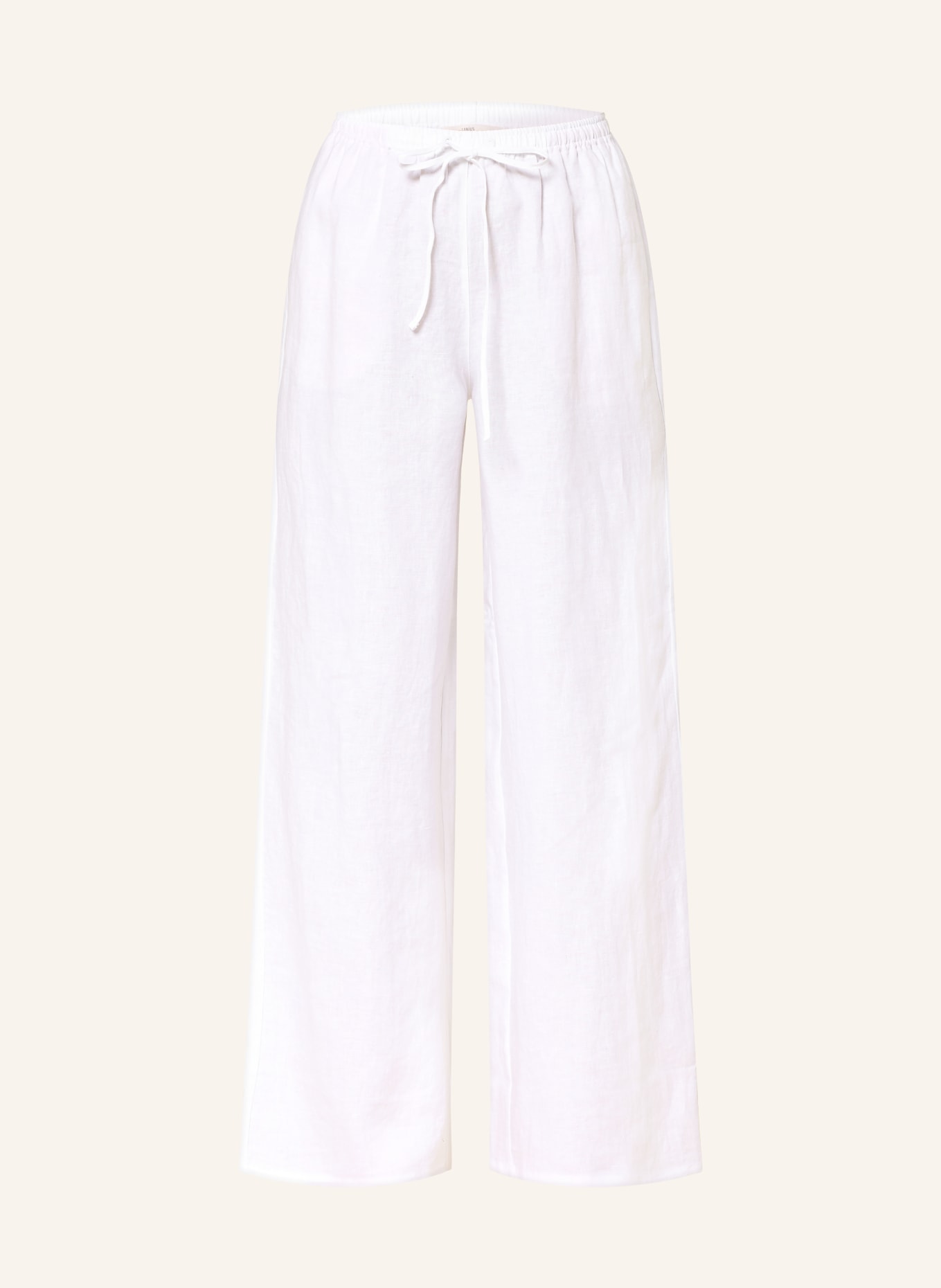 LANIUS Marlenehose aus Leinen: WEISS