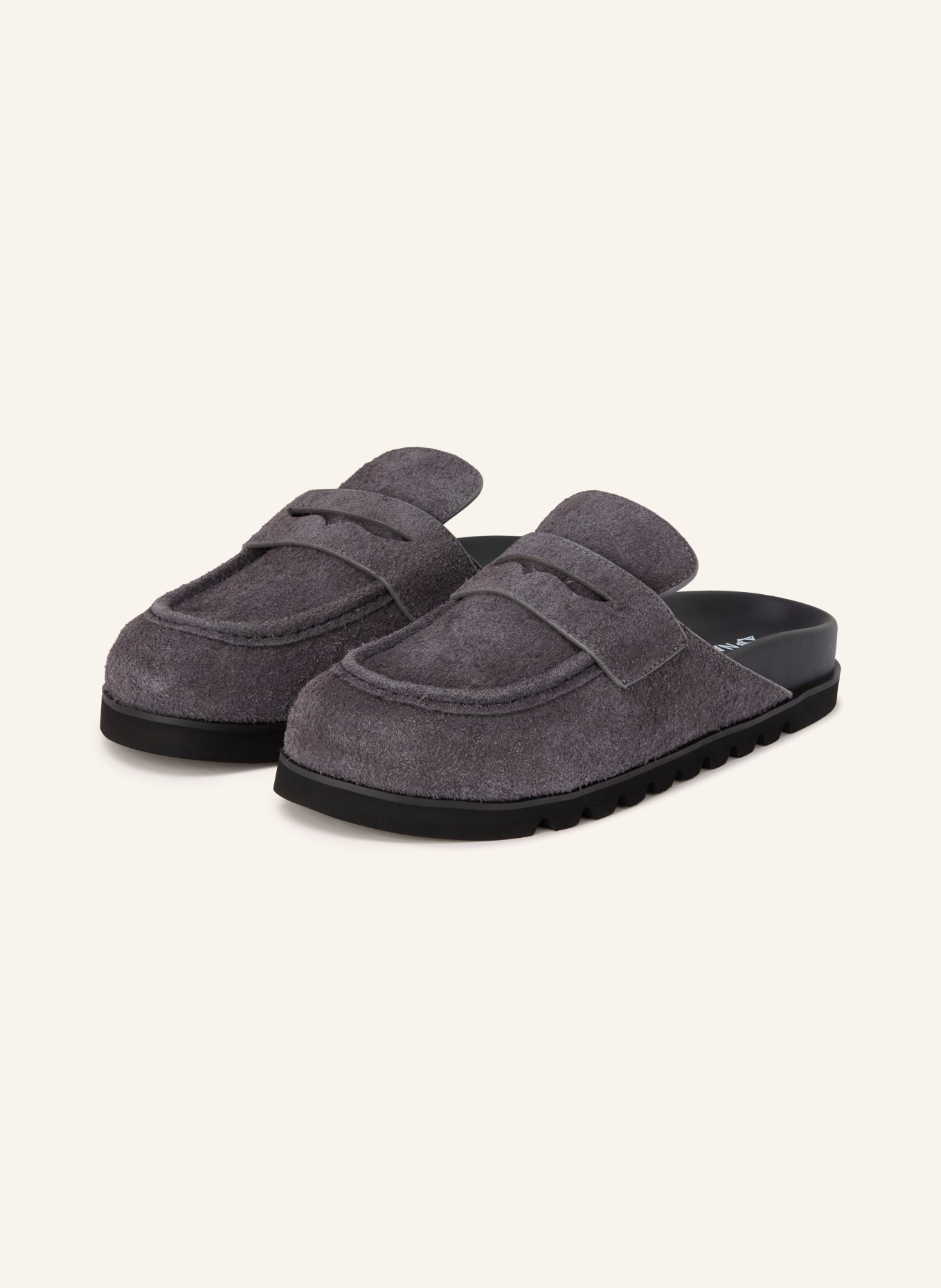 NAKED WOLFE CORD Mules: GRAY