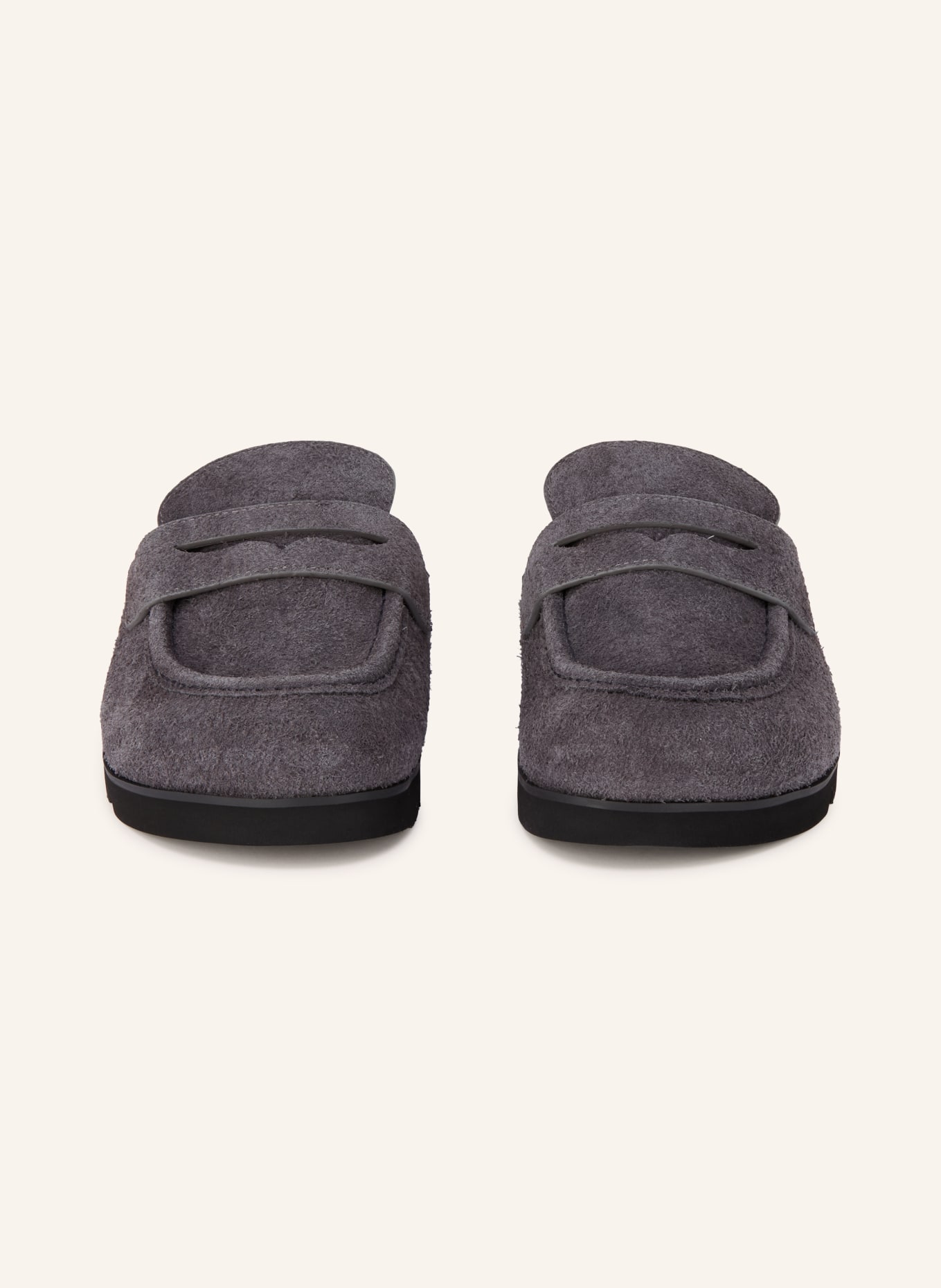 NAKED WOLFE CORD Mules: GRAY