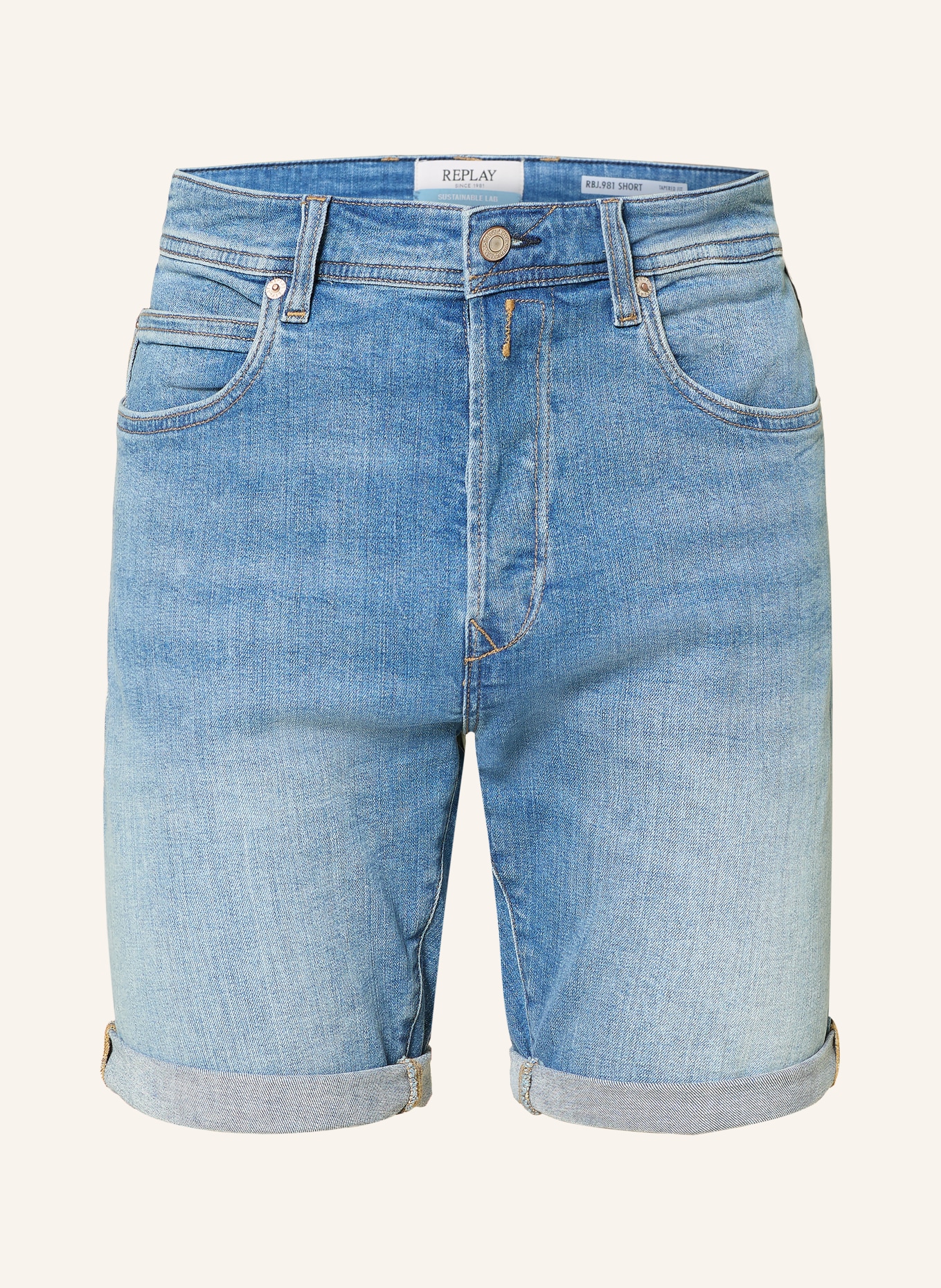 REPLAY Jeansshorts: 009 MEDIUM BLUE