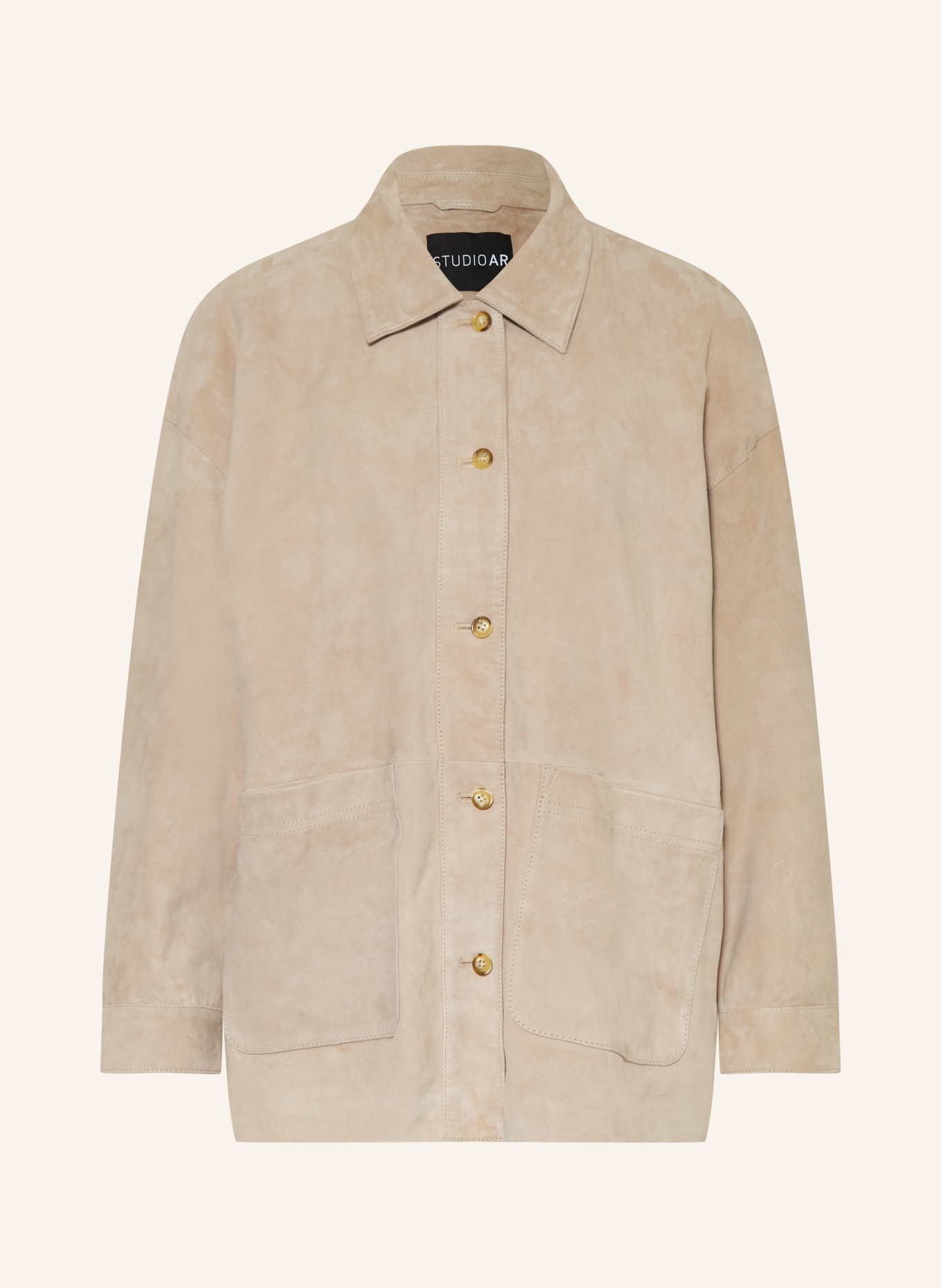 STUDIO AR Lederjacke NYNKE: CREME