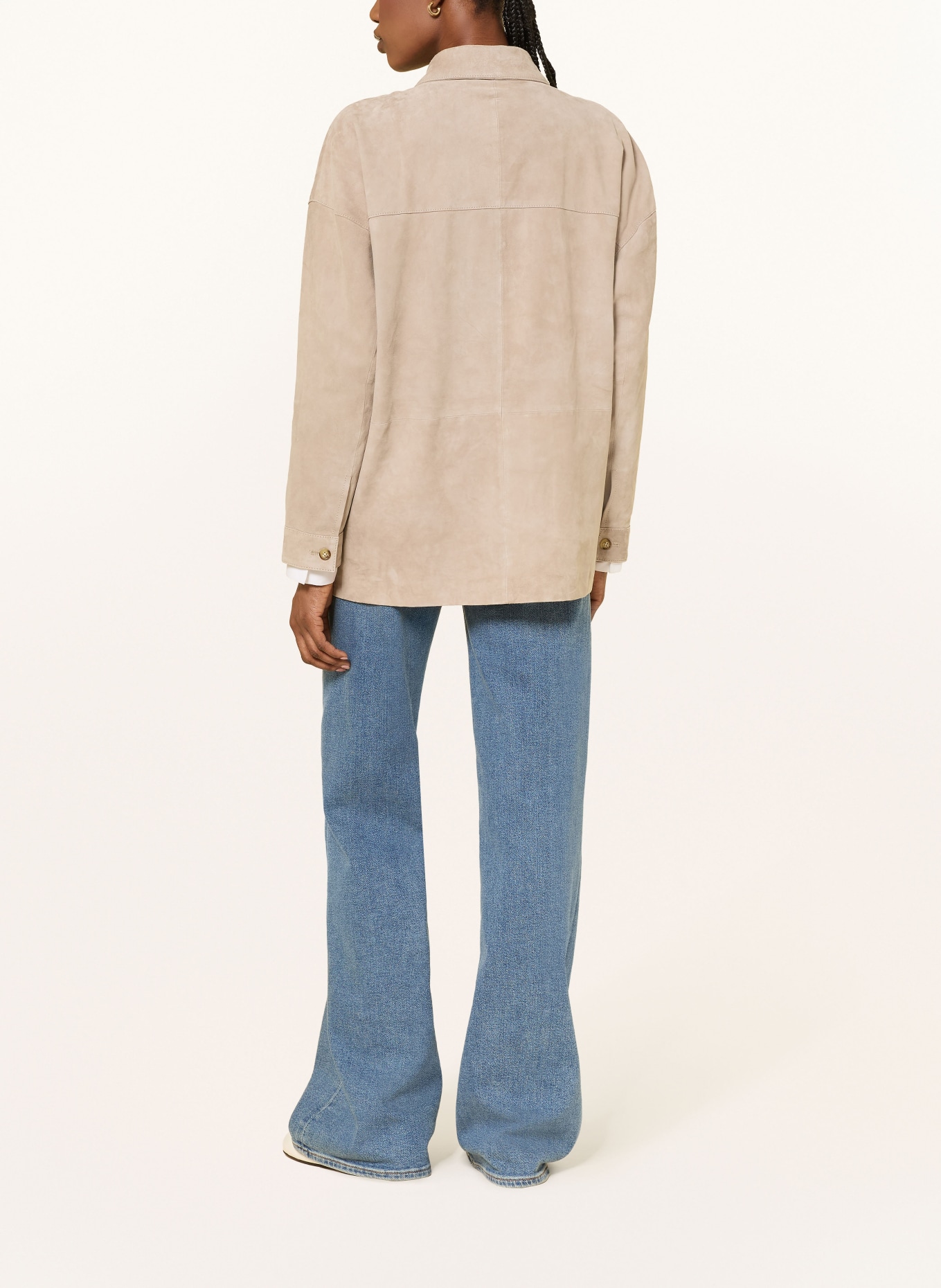 STUDIO AR Lederjacke NYNKE: CREME