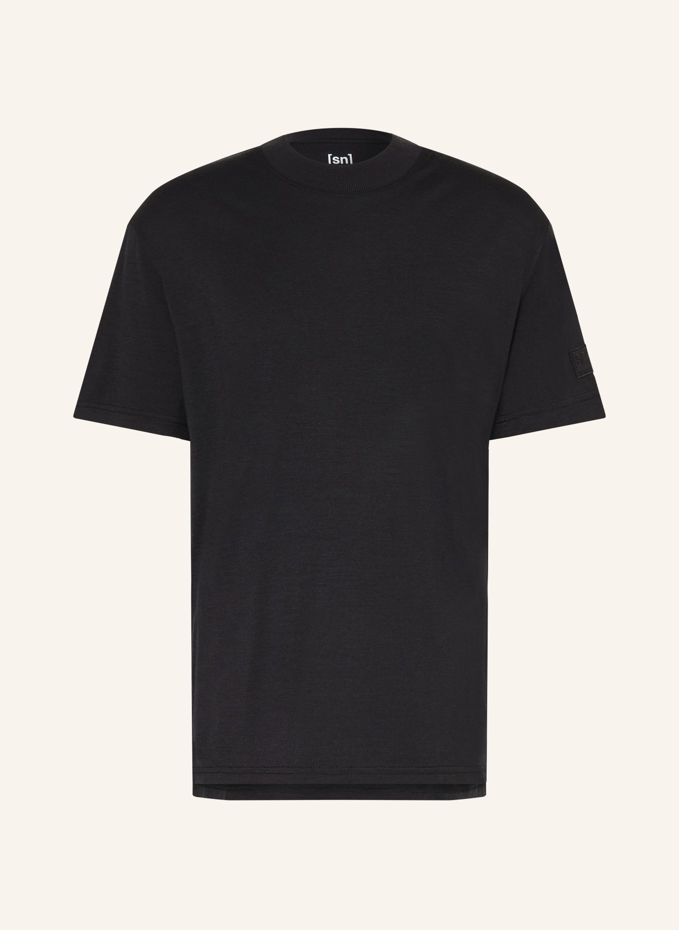 super.natural Koszulka funkcyjna CASUAL z wełny merino: CZARNY