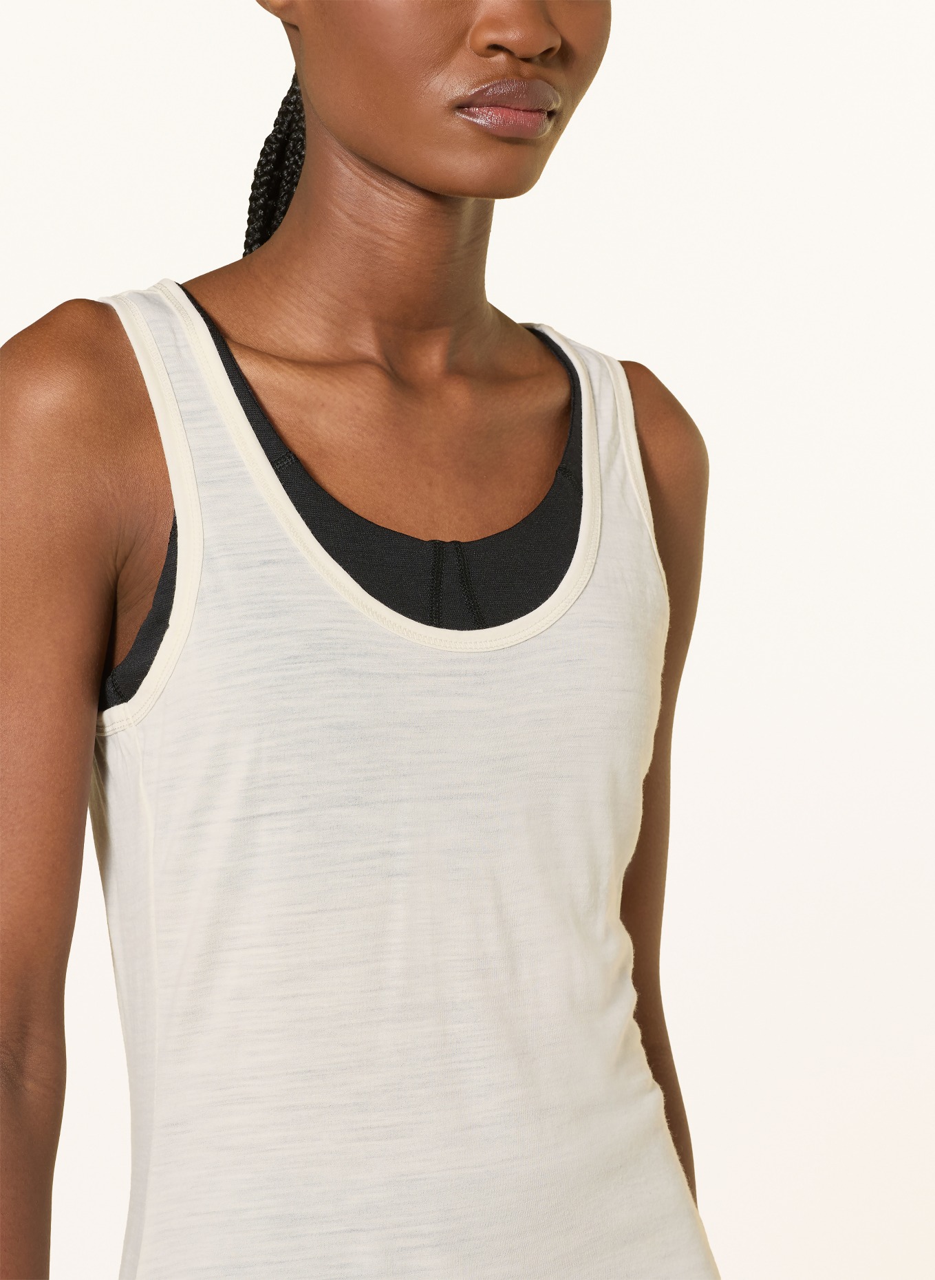 super.natural Tanktop SIERRA 140 mit Merinowolle: CREME
