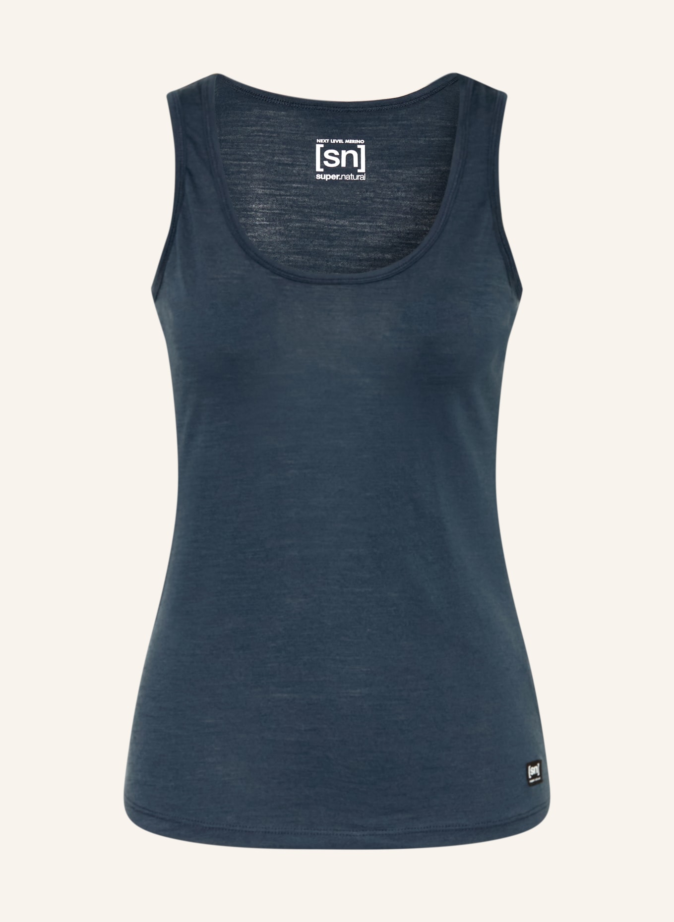 super.natural Tanktop SIERRA 140 met merinowol: DONKERBLAUW