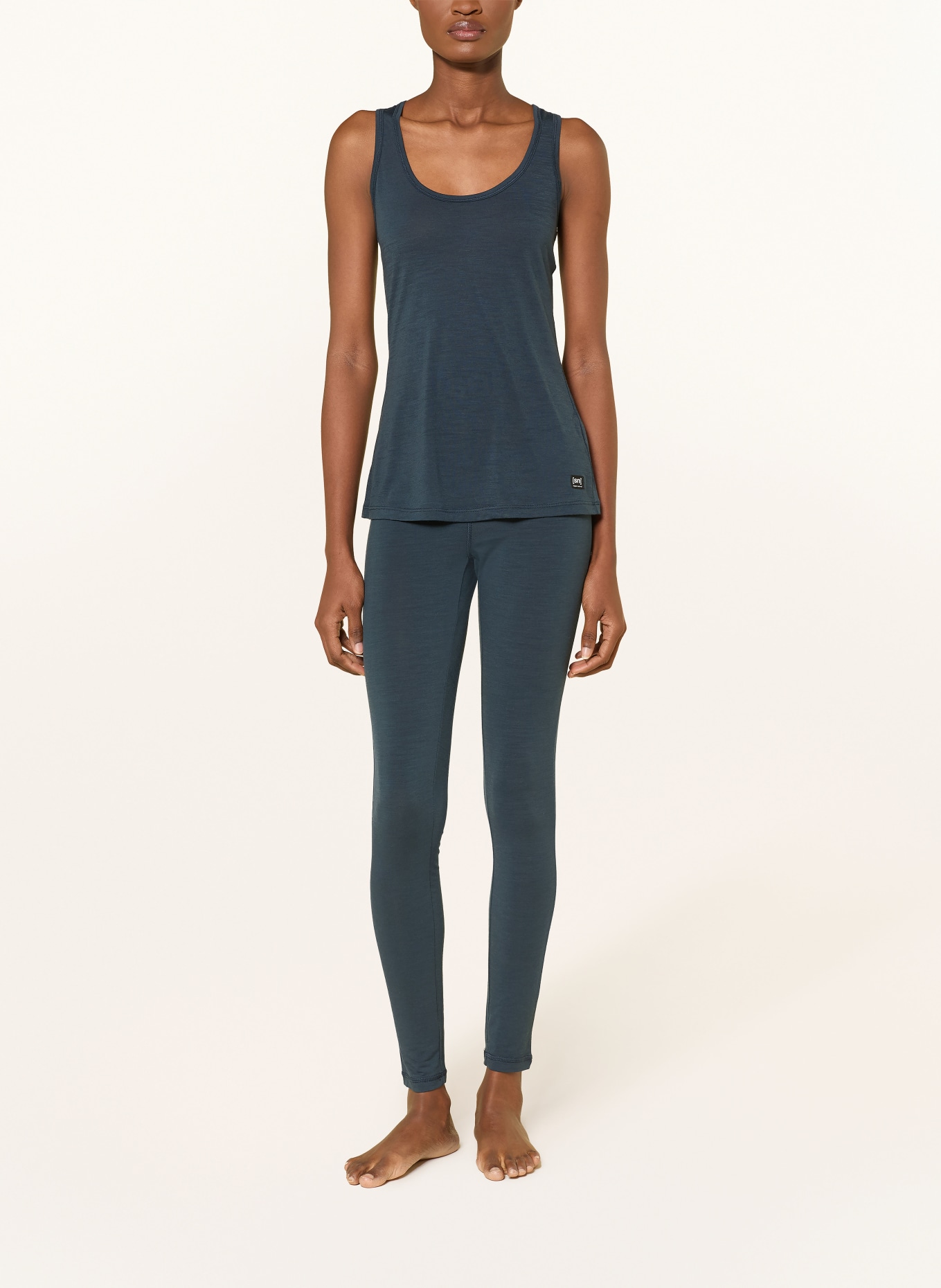 super.natural Tanktop SIERRA 140 met merinowol: DONKERBLAUW