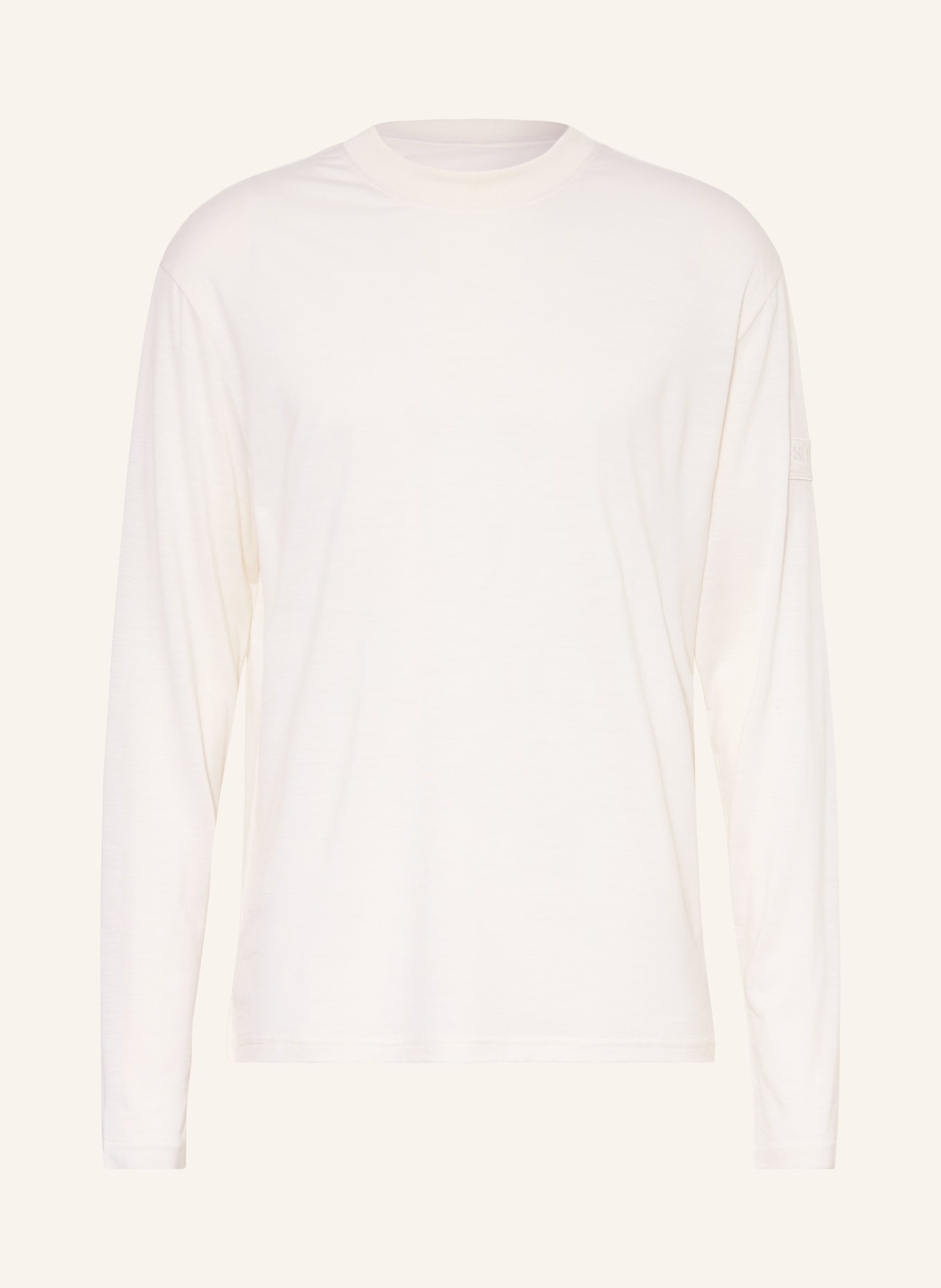 super.natural T-shirt à manches longues CASUAL en laine mérinos: BLANC