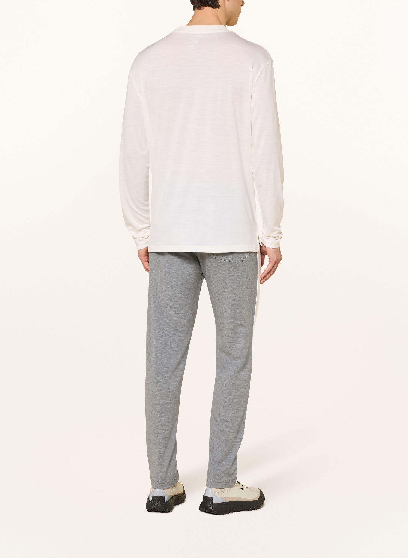 super.natural T-shirt à manches longues CASUAL en laine mérinos: BLANC